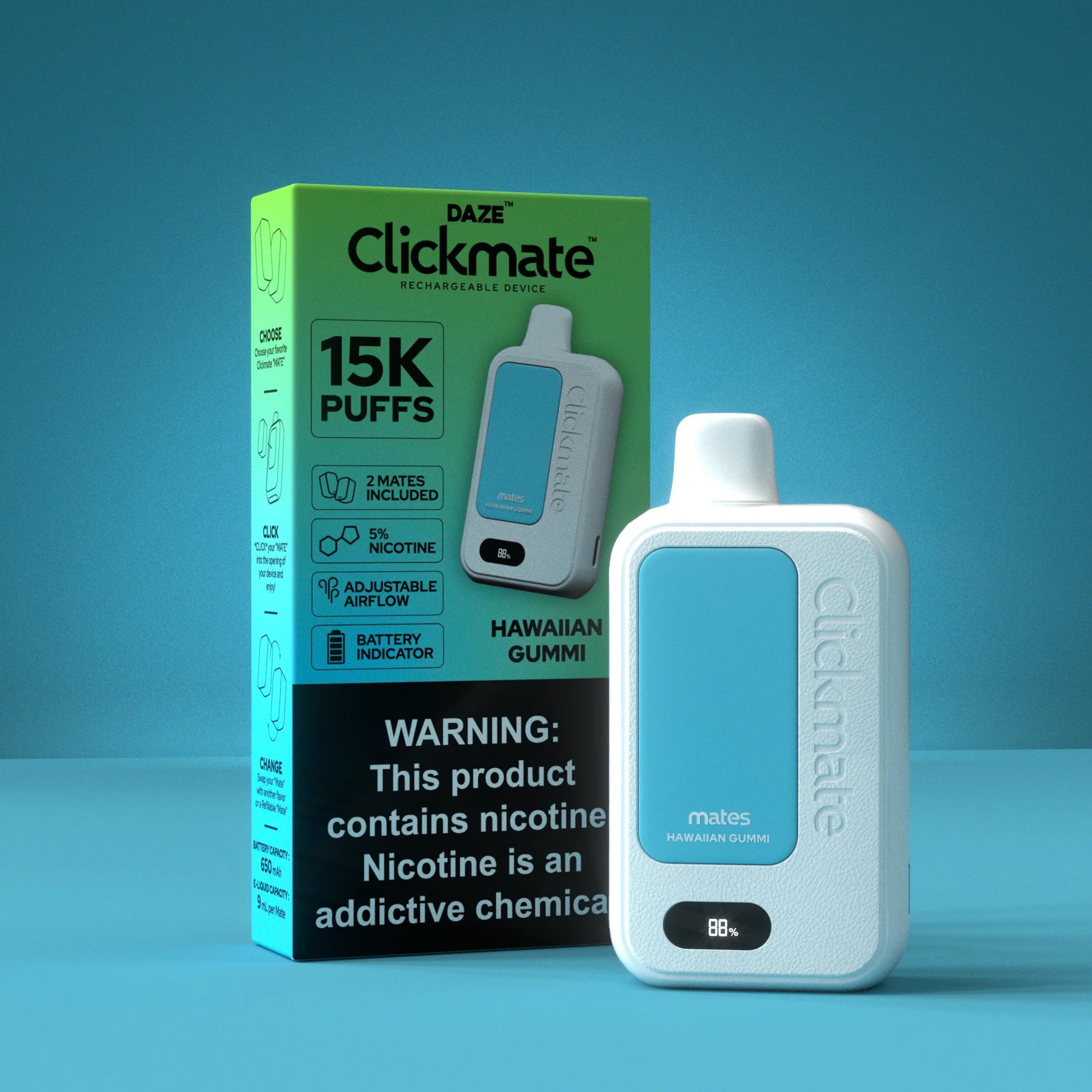 7 Daze Clickmate 15000 Puffs Disposable Vape Device Starter Kit - Image 20