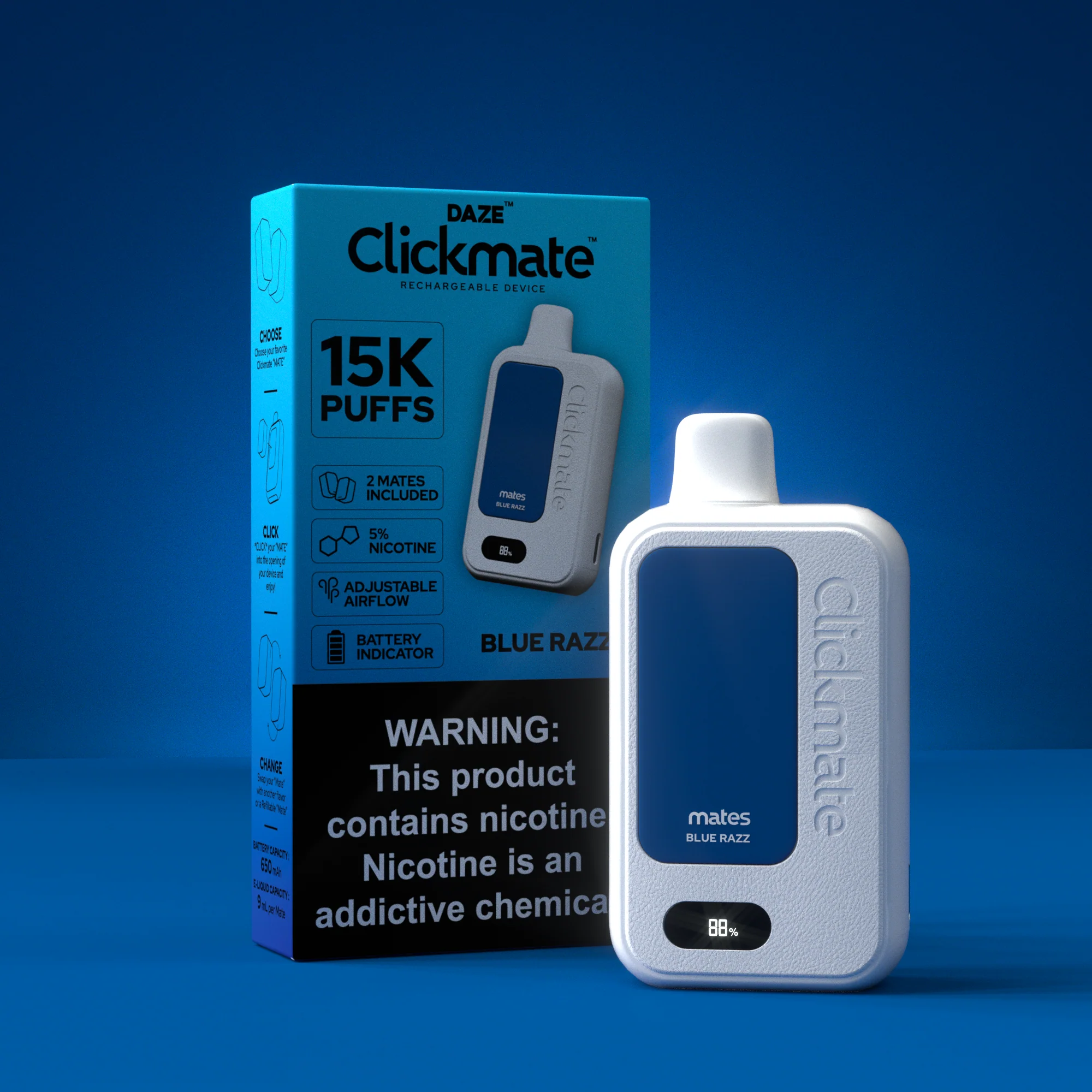 7 Daze Clickmate 15000 Puffs Disposable Vape Device Starter Kit - Image 21