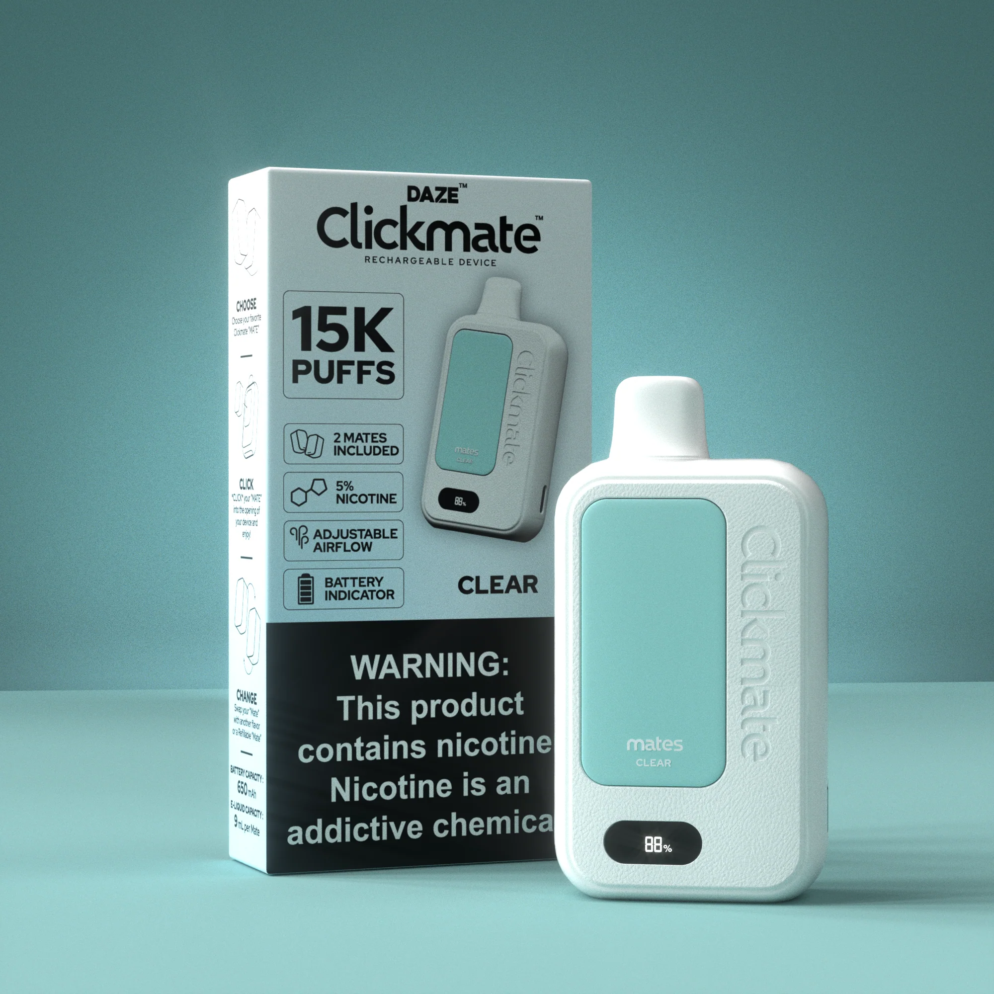 7 Daze Clickmate 15000 Puffs Disposable Vape Device Starter Kit - Image 23