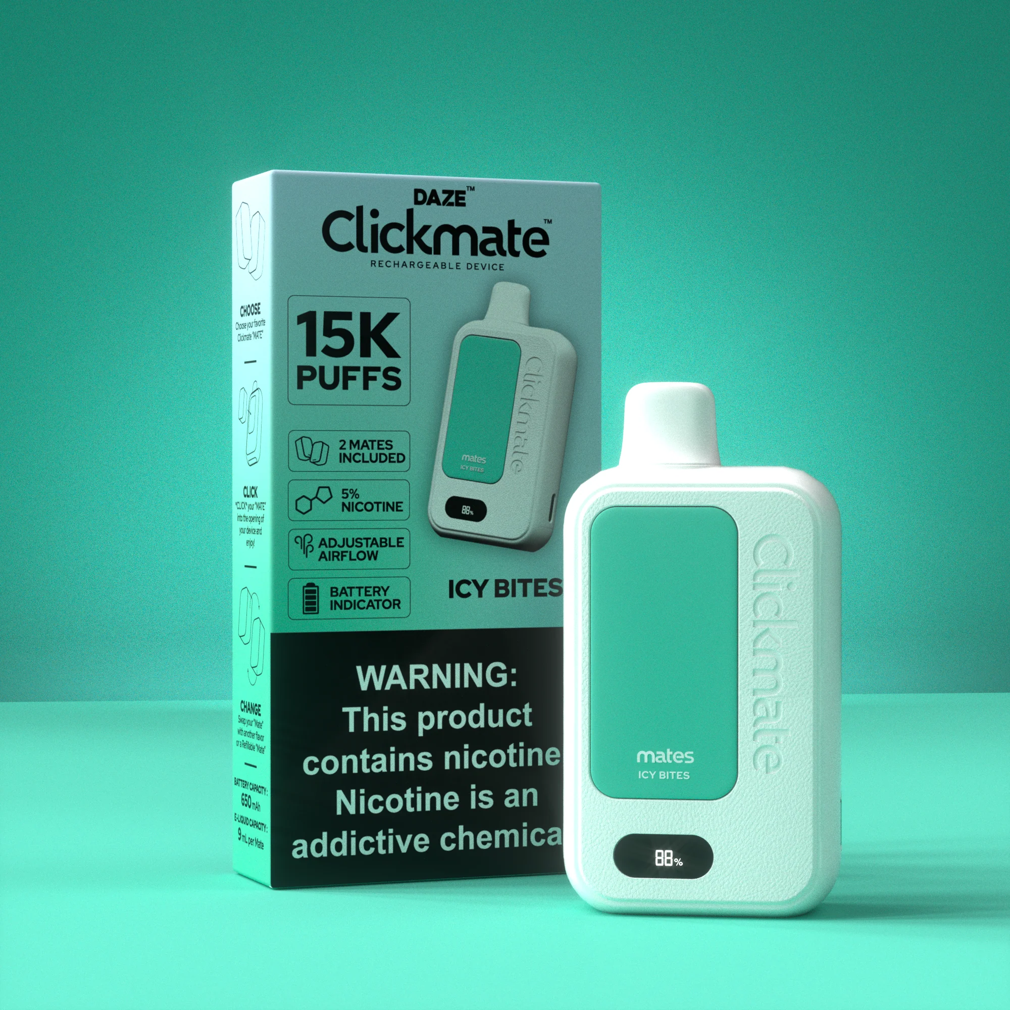 7 Daze Clickmate 15000 Puffs Disposable Vape Device Starter Kit - Image 26