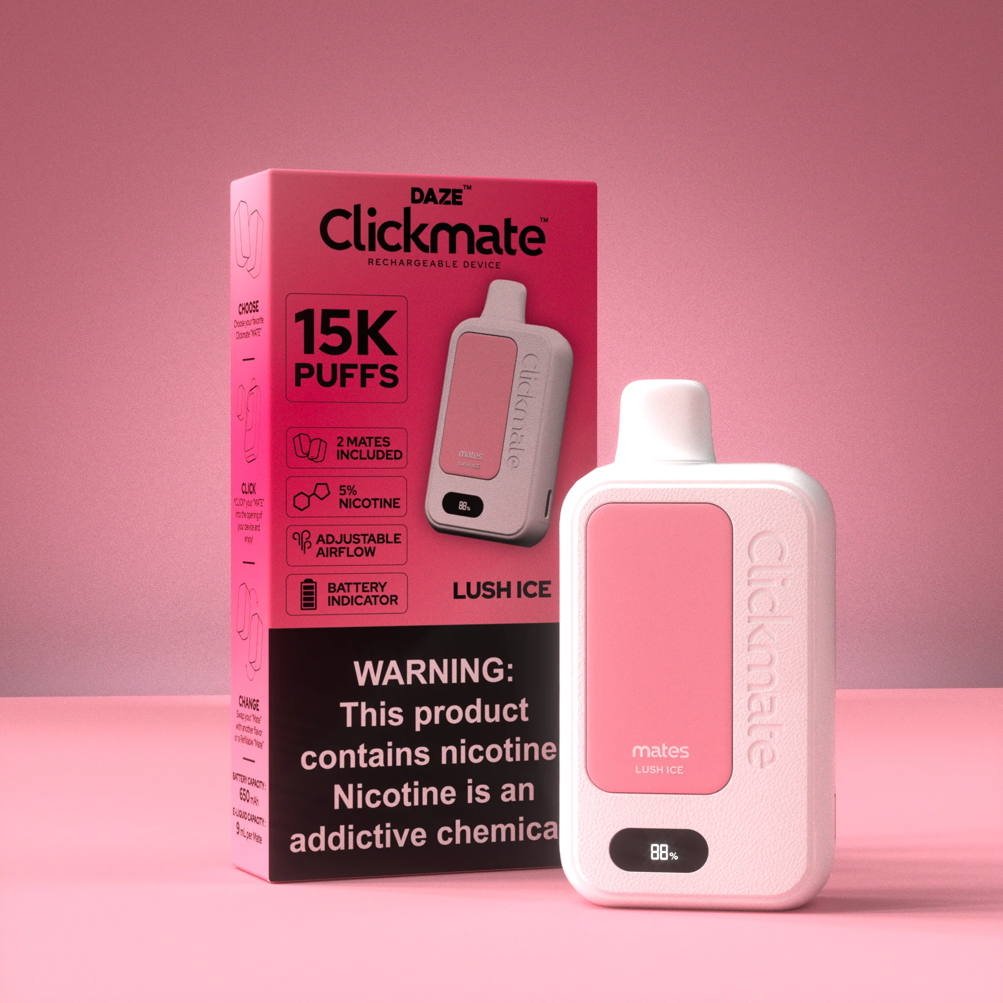 7 Daze Clickmate 15000 Puffs Disposable Vape Device Starter Kit - Image 29
