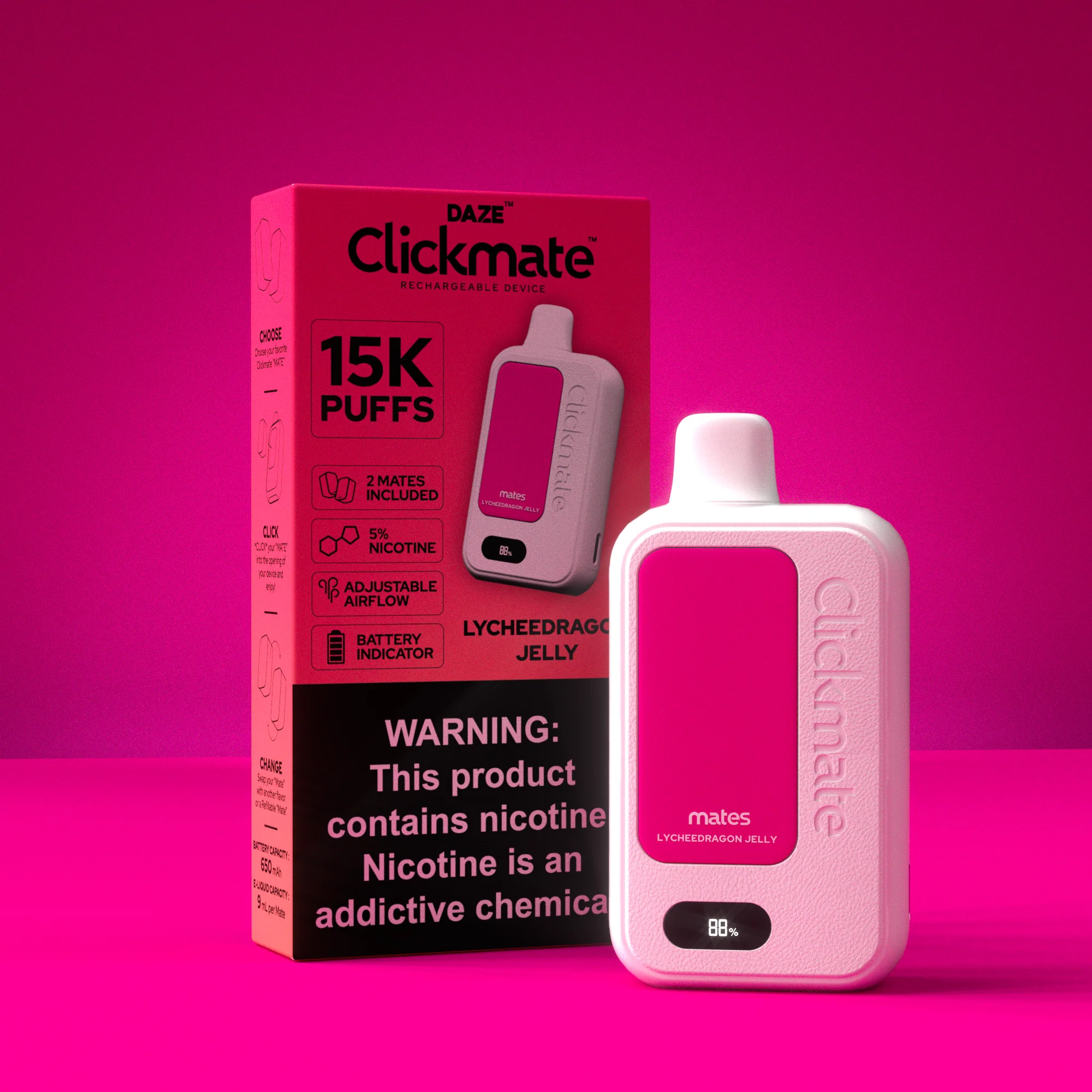 7 Daze Clickmate 15000 Puffs Disposable Vape Device Starter Kit - Image 30