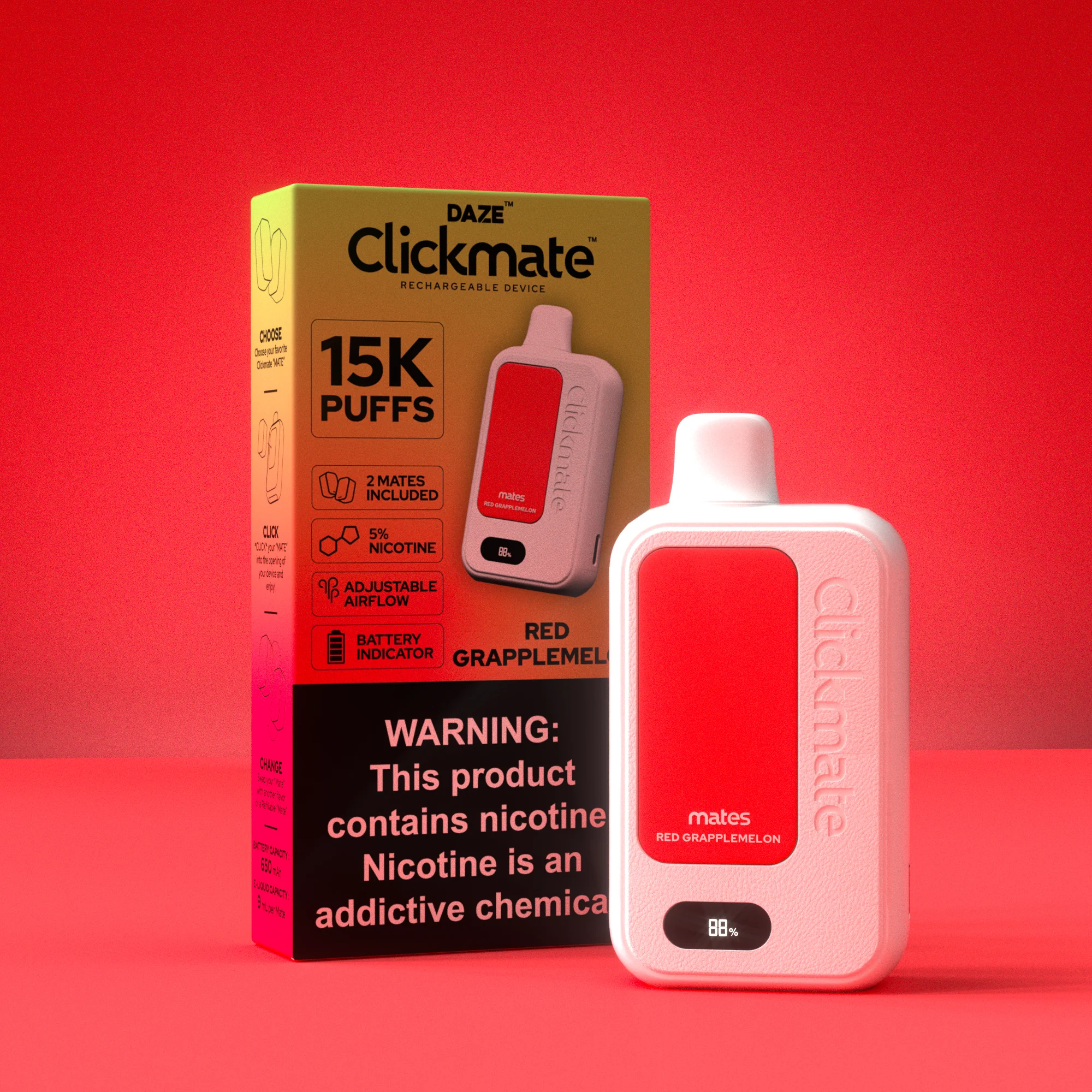 7 Daze Clickmate 15000 Puffs Disposable Vape Device Starter Kit - Image 34