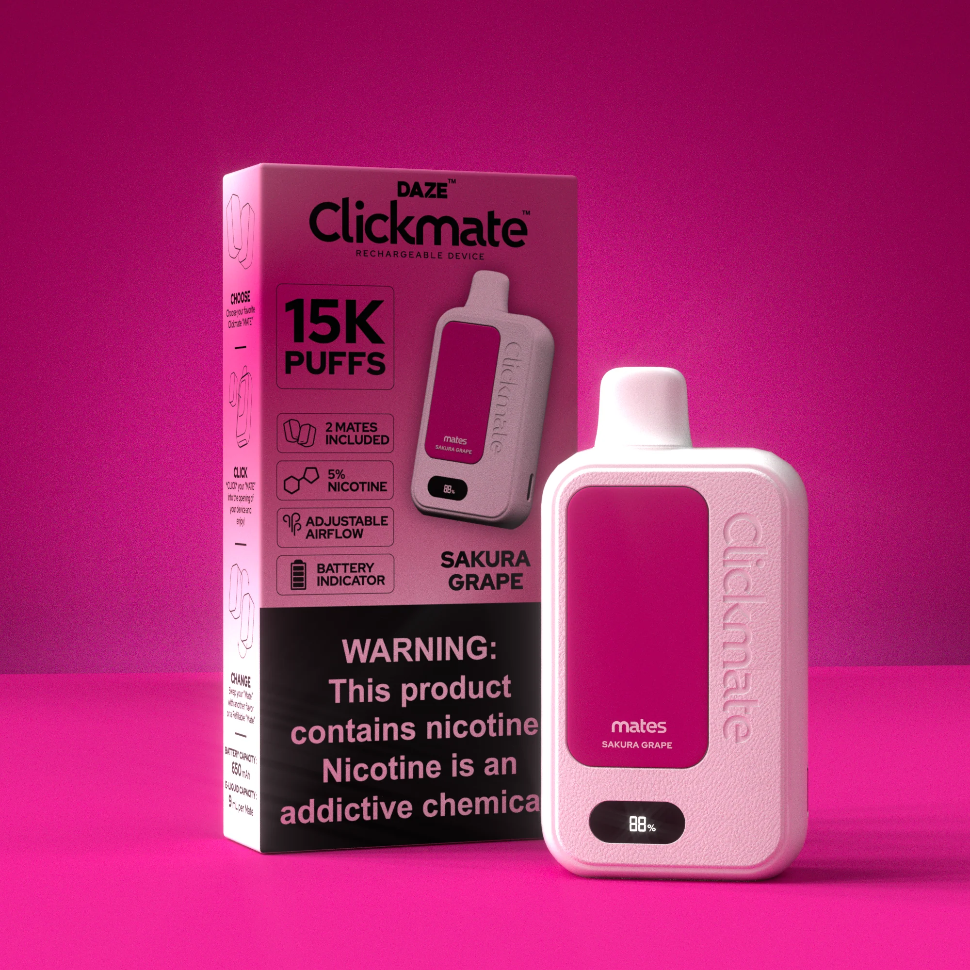 7 Daze Clickmate 15000 Puffs Disposable Vape Device Starter Kit - Image 35