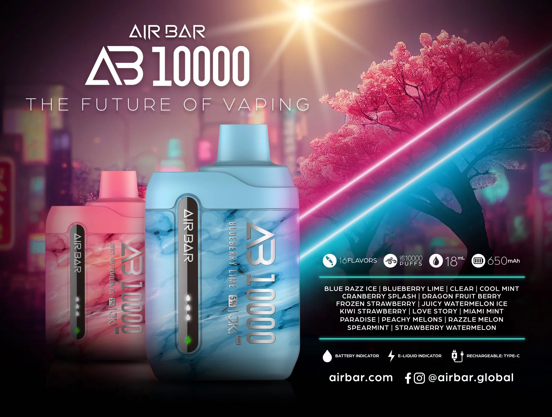 Air Bar AB10000 Vape 10K Puffs Disposable Device - Image 3