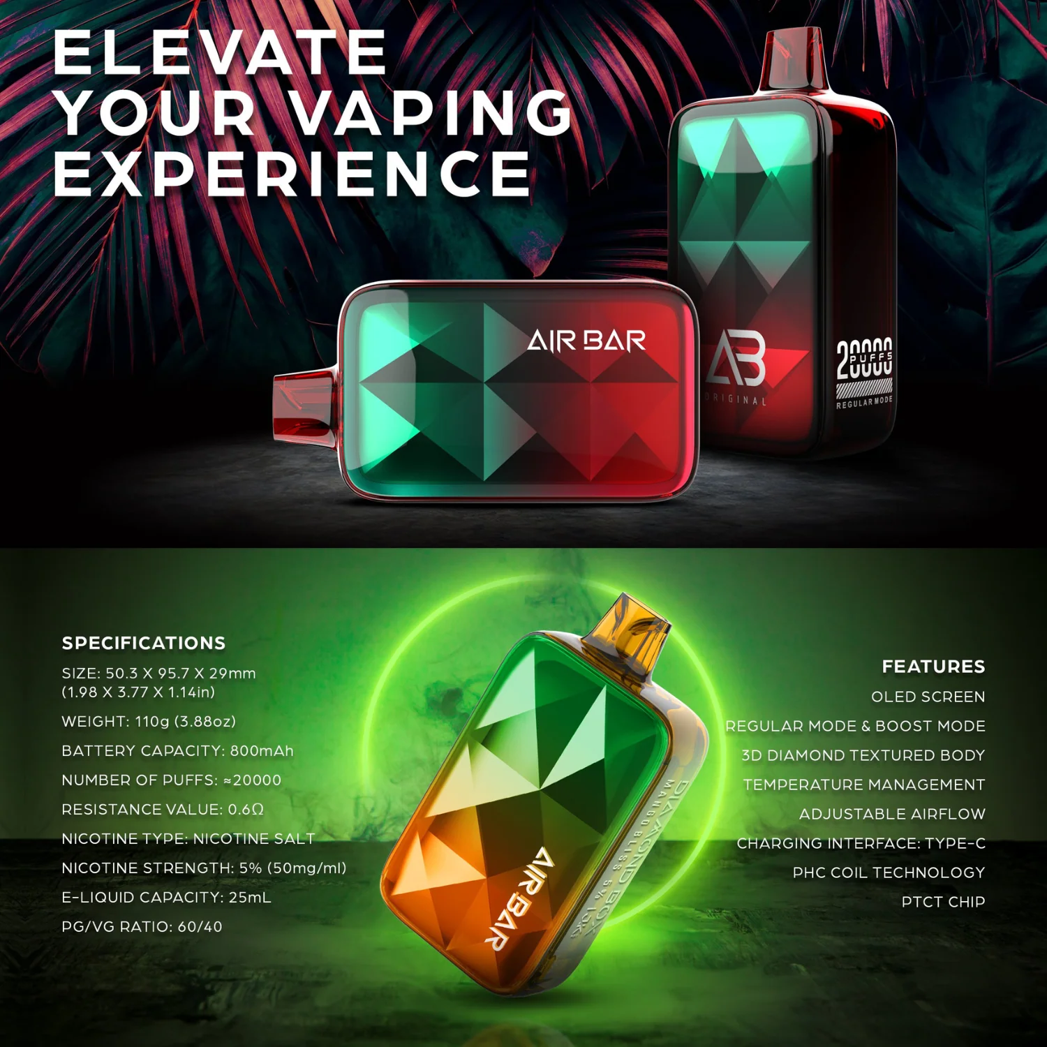 Air Bar Diamond Box 20000 Puff Disposable Vape Device - Image 4