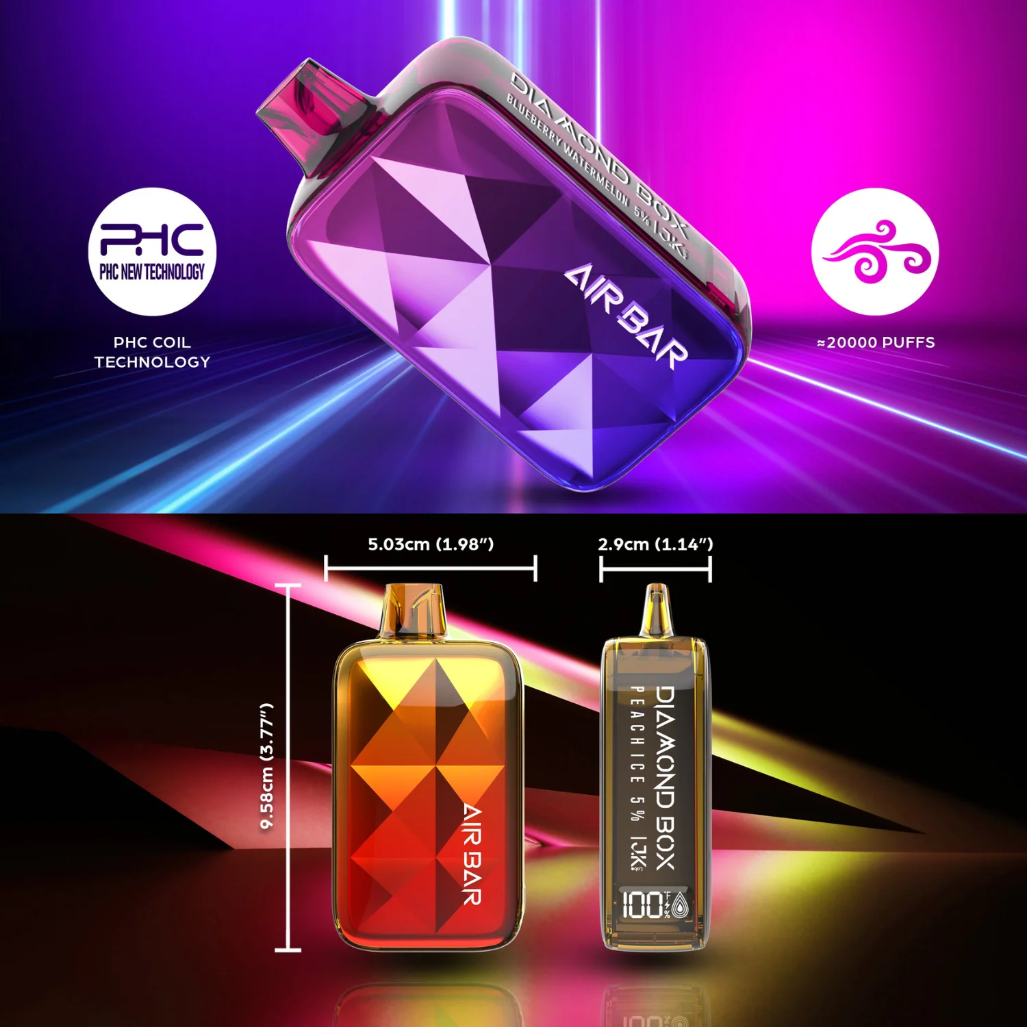 Air Bar Diamond Box 20000 Puff Disposable Vape Device - Image 5