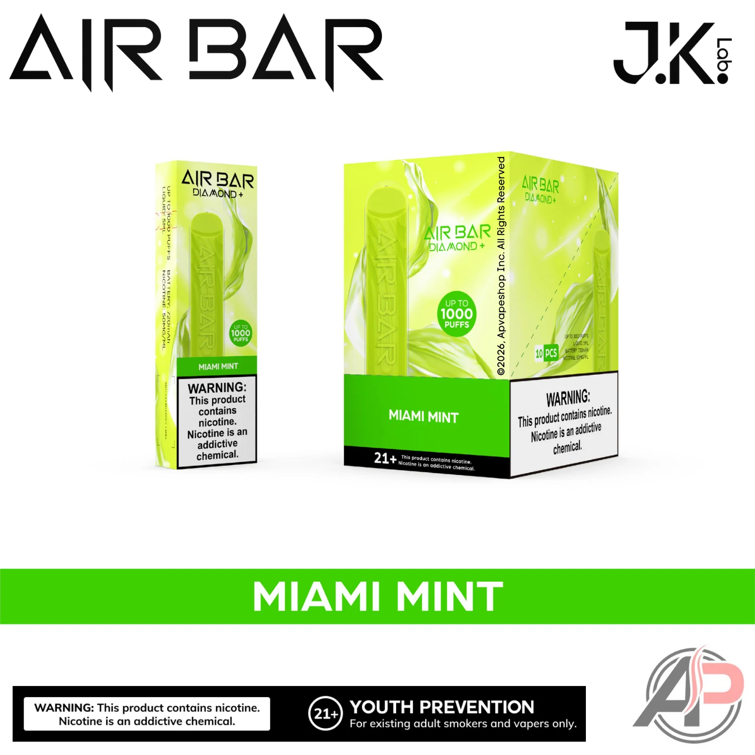 Air Bar Diamond+ Plus 1000 Puffs Disposable Vape Device - Image 4