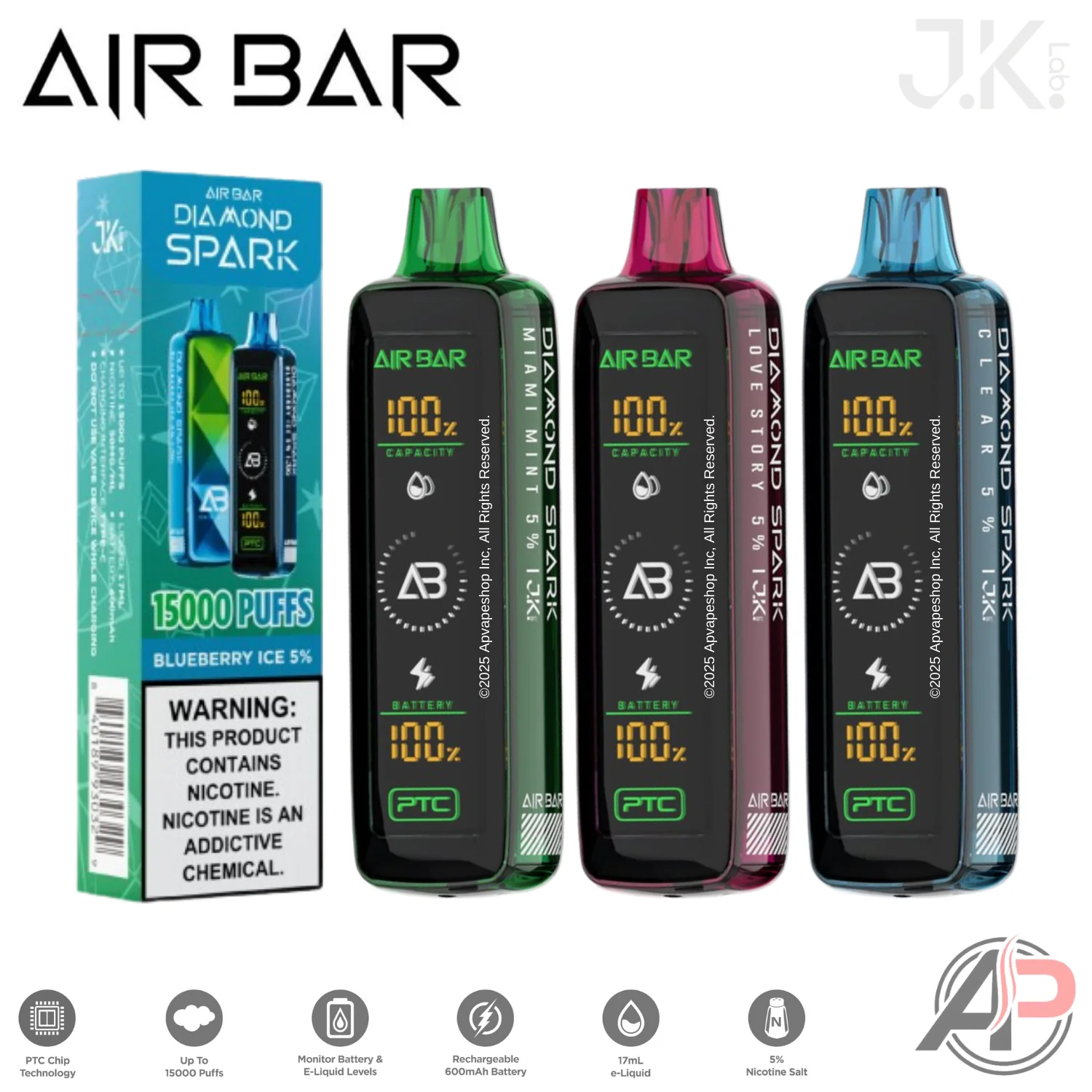 Air Bar Diamond Spark 15000 Puffs Disposable Vape Device - Image 32