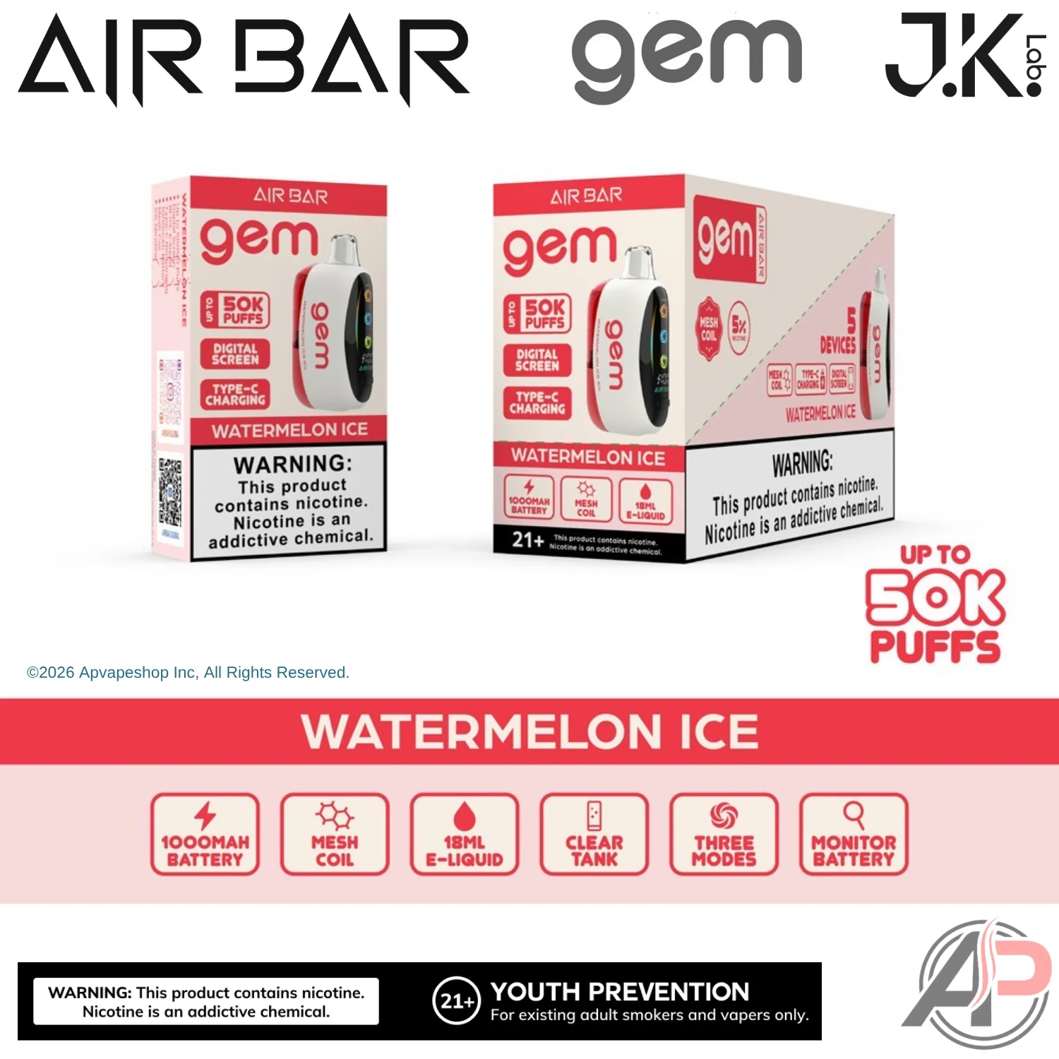 Air Bar Gem 50k Puffs Disposable Vape Device - Image 20
