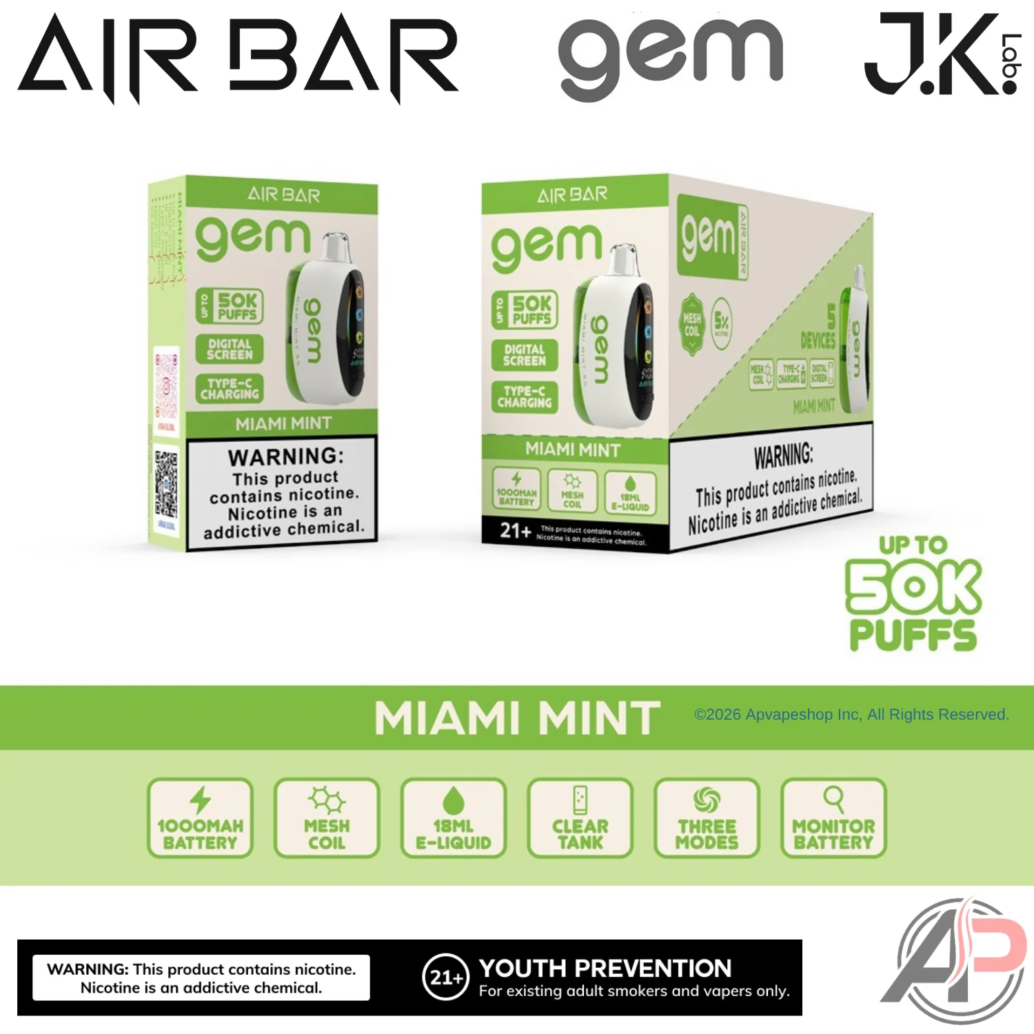 Air Bar Gem 50k Puffs Disposable Vape Device - Image 21