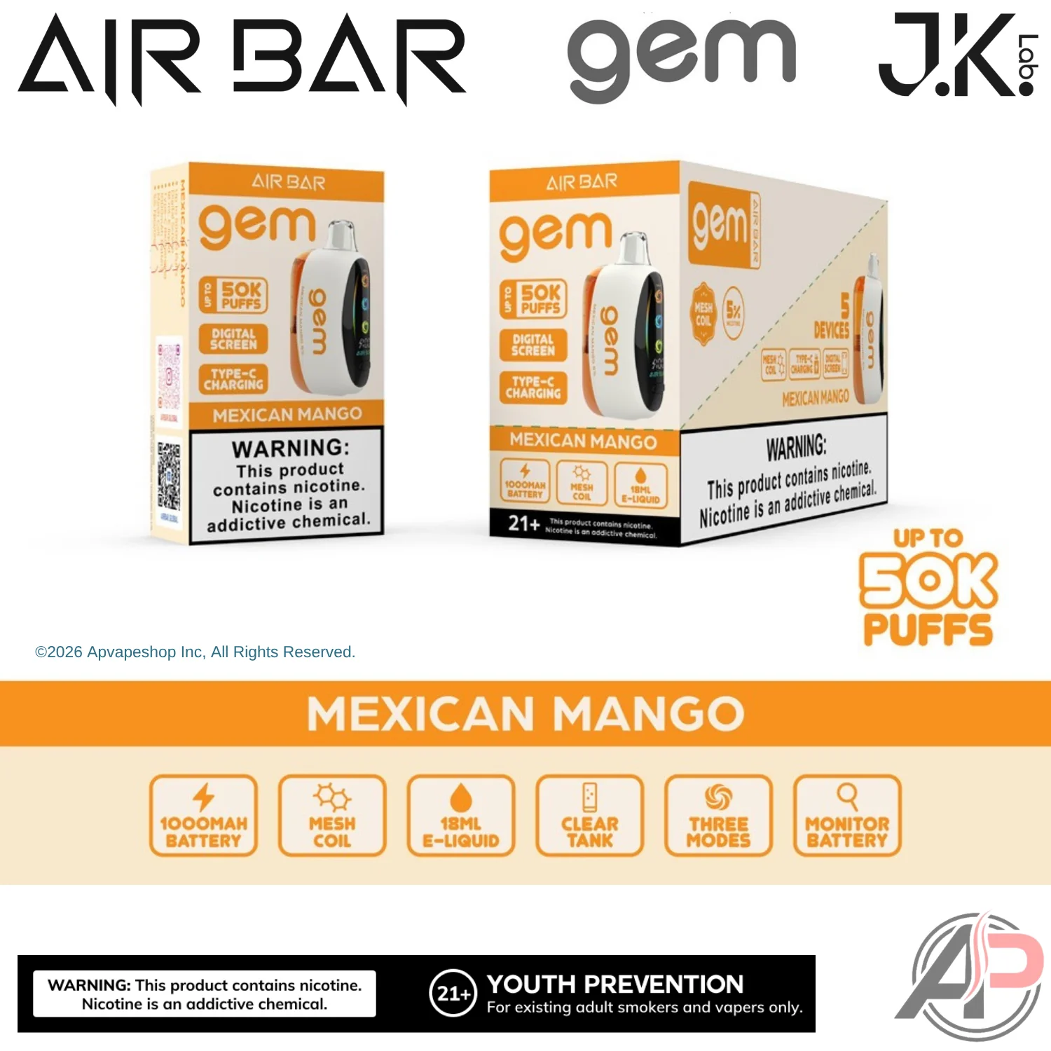 Air Bar Gem 50k Puffs Disposable Vape Device - Image 23