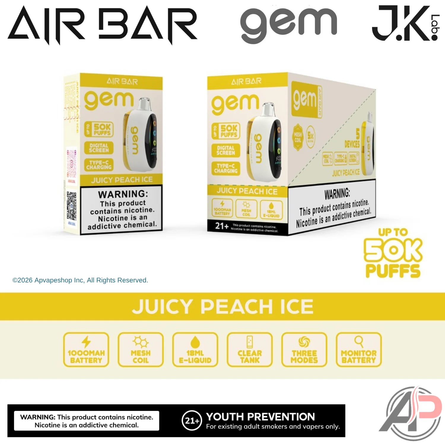 Air Bar Gem 50k Puffs Disposable Vape Device - Image 25