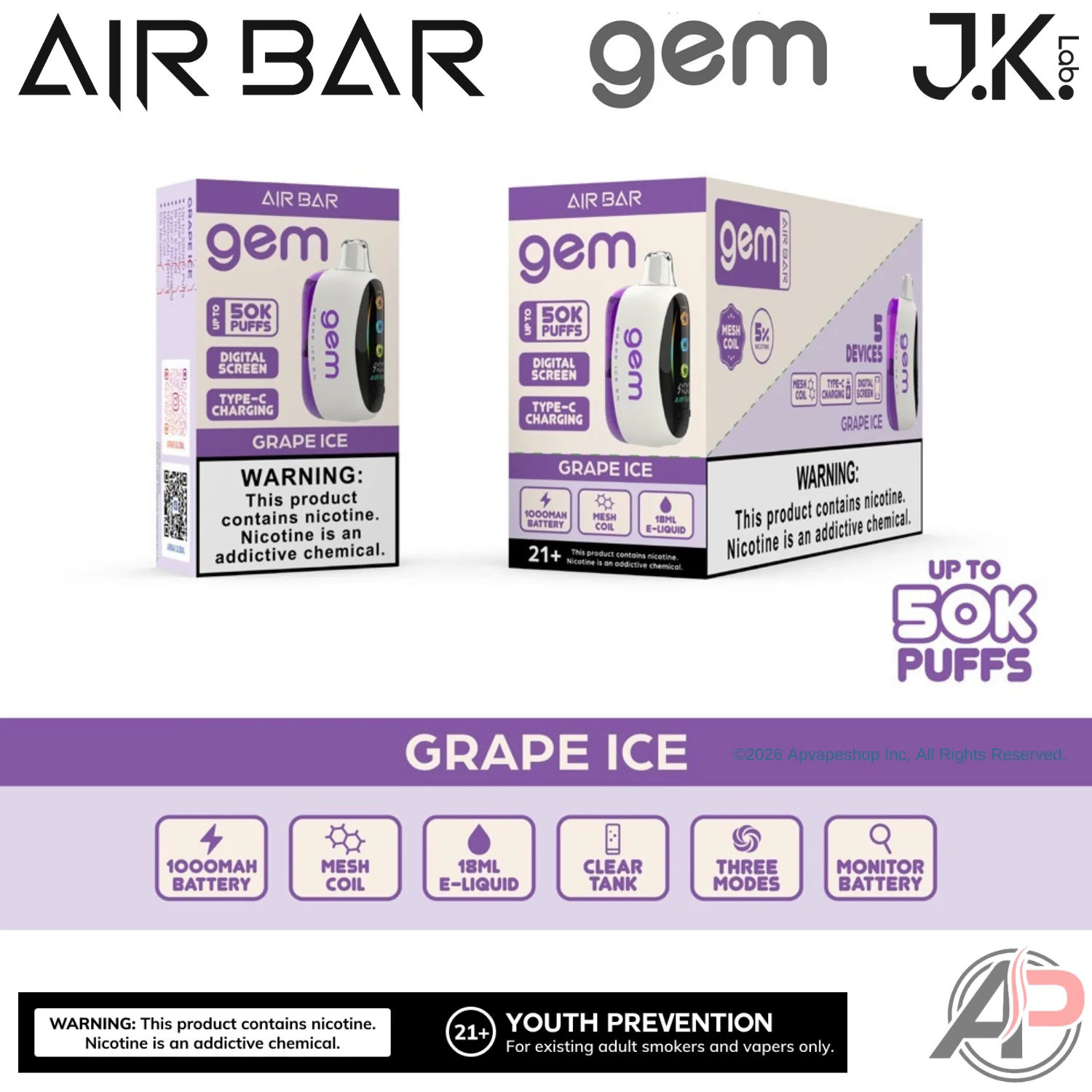 Air Bar Gem 50k Puffs Disposable Vape Device - Image 26