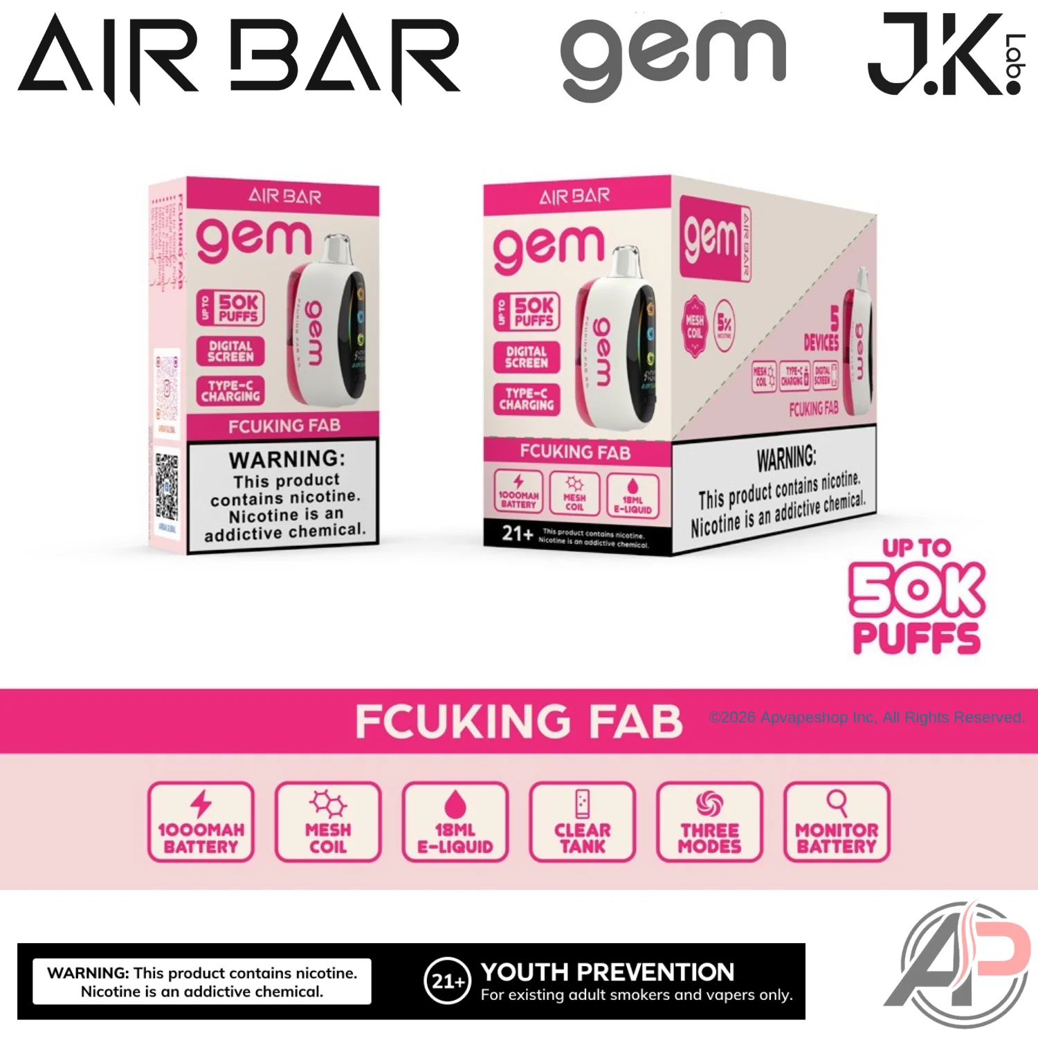 Air Bar Gem 50k Puffs Disposable Vape Device - Image 27