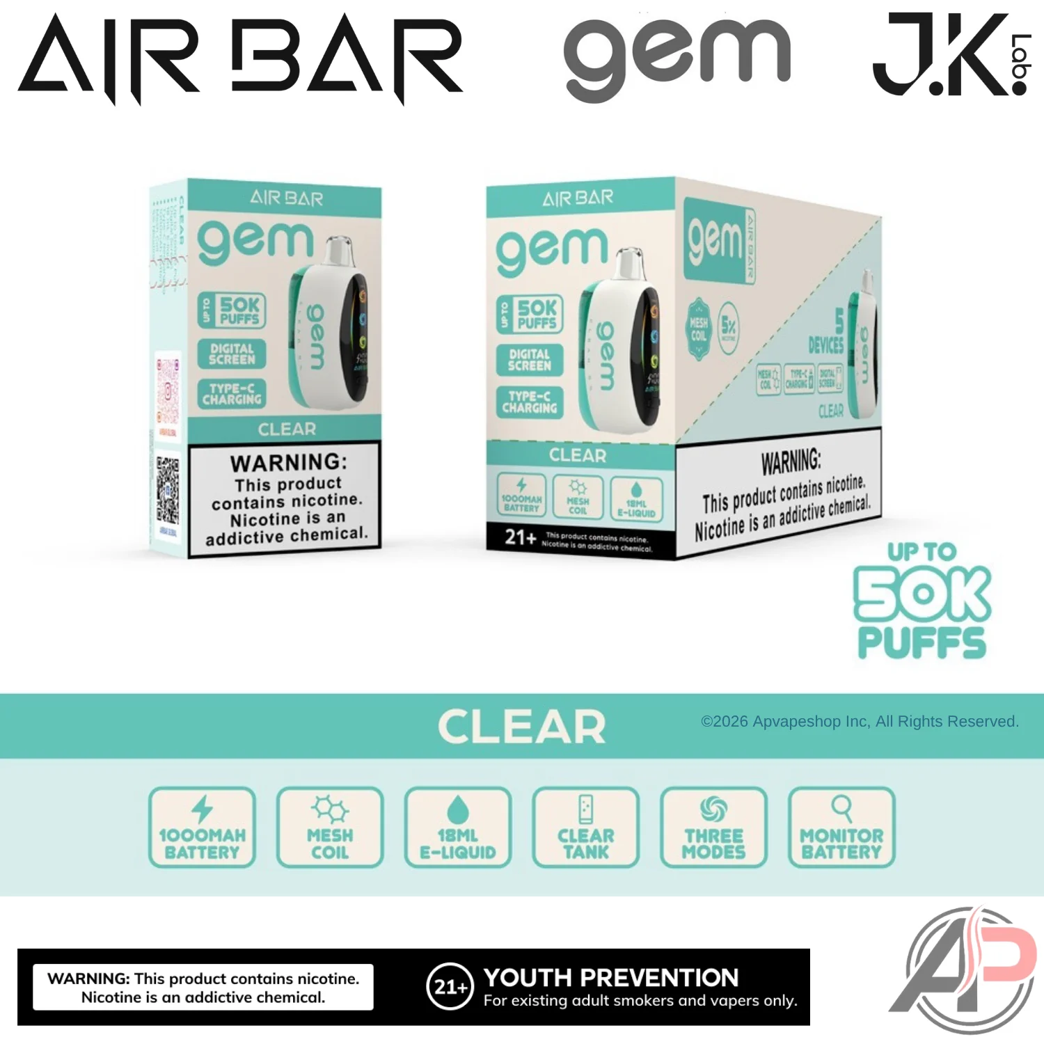 Air Bar Gem 50k Puffs Disposable Vape Device - Image 29