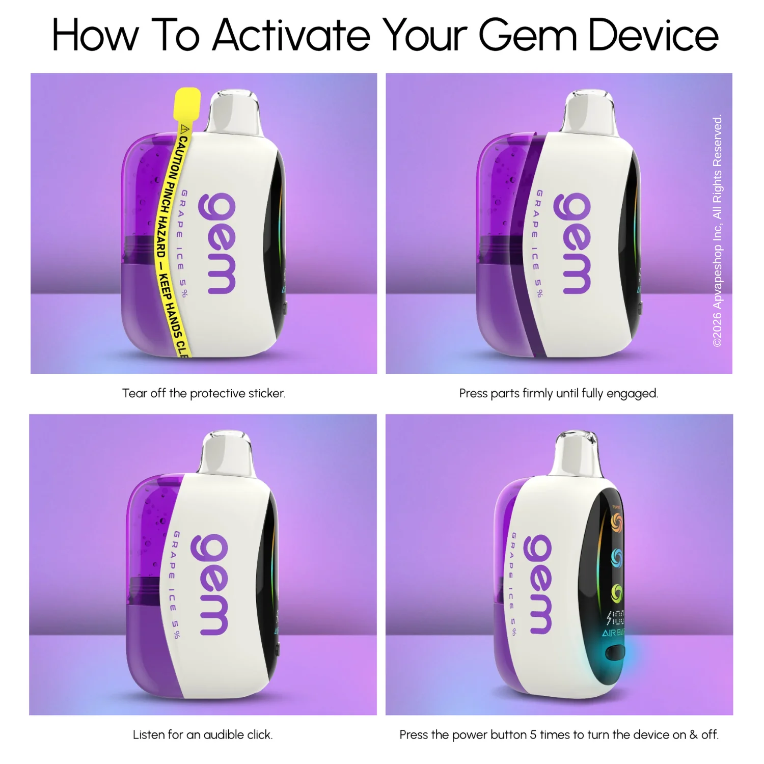 Air Bar Gem 50k Puffs Disposable Vape Device - Image 3