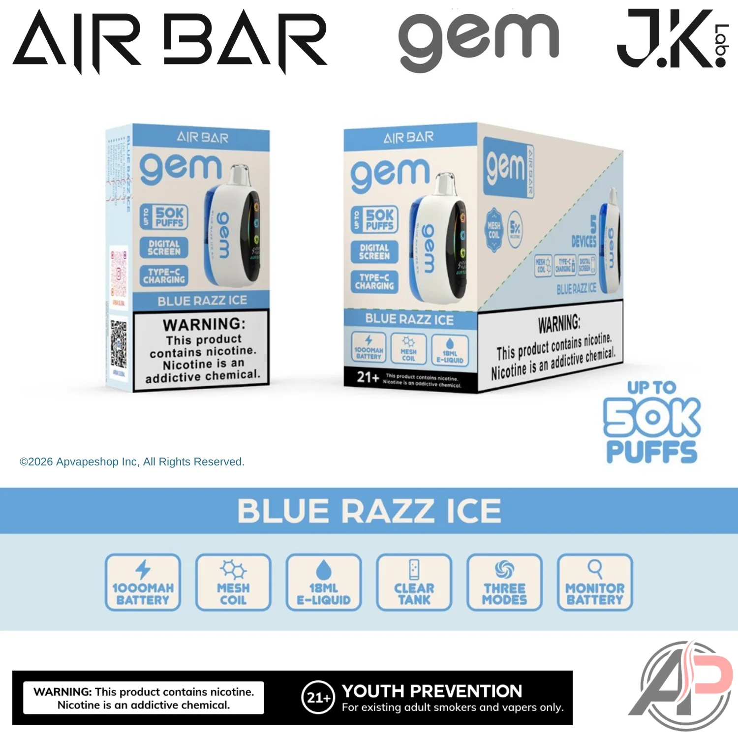 Air Bar Gem 50k Puffs Disposable Vape Device - Image 30