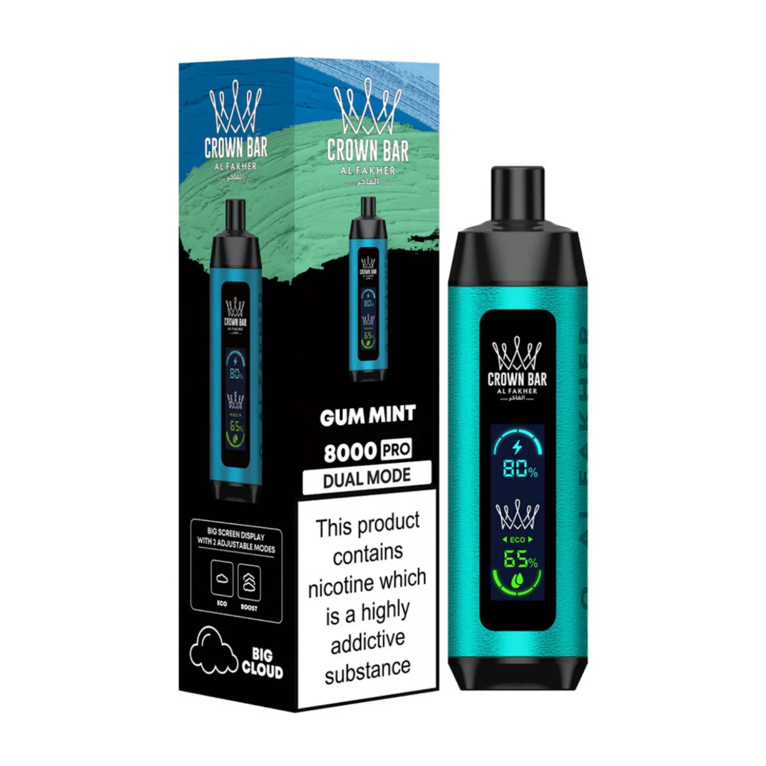 Al Fakher Crown Bar 8000 Puffs Pro DTL Disposable Vape Device - Image 3