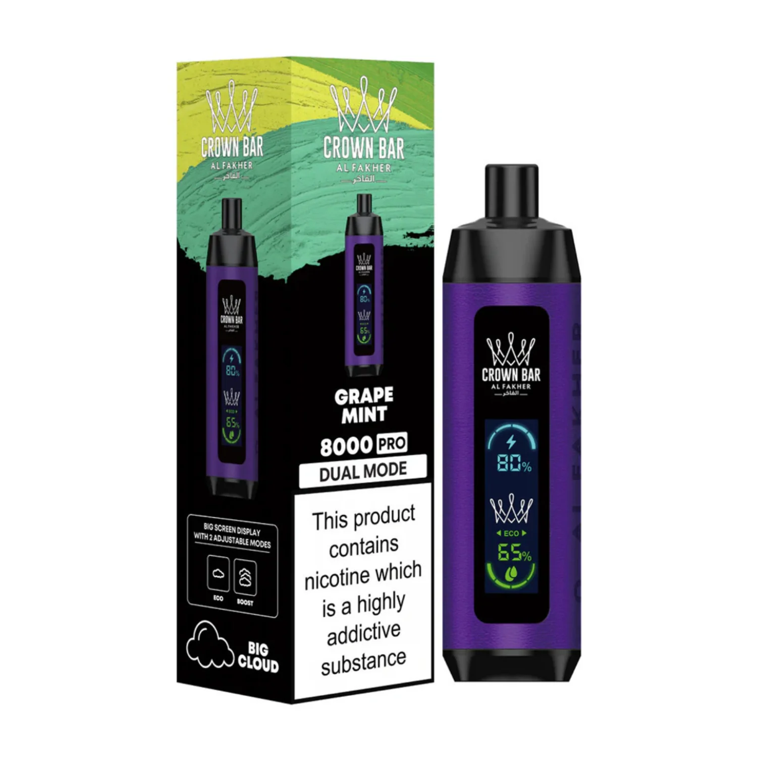 Al Fakher Crown Bar 8000 Puffs Pro DTL Disposable Vape Device - Image 4