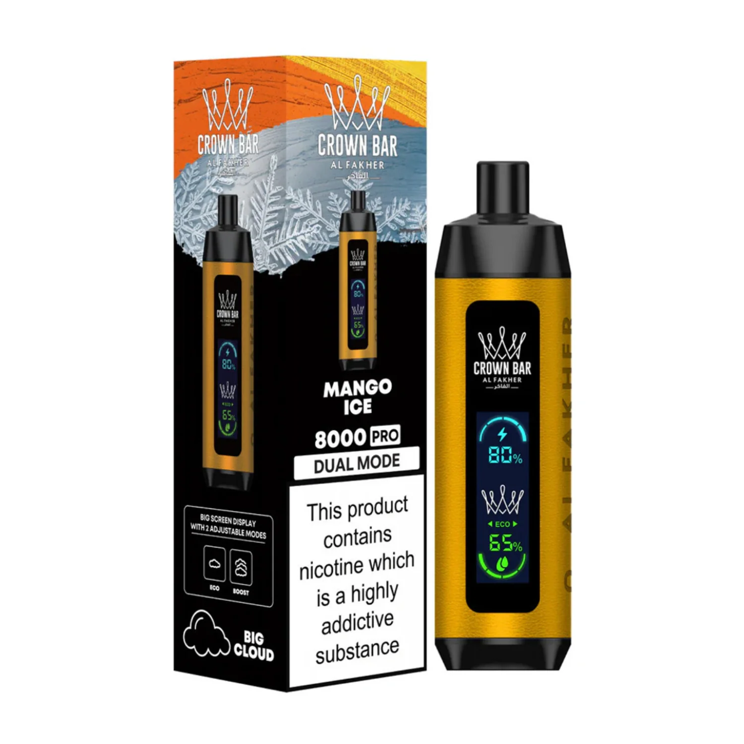 Al Fakher Crown Bar 8000 Puffs Pro DTL Disposable Vape Device - Image 5