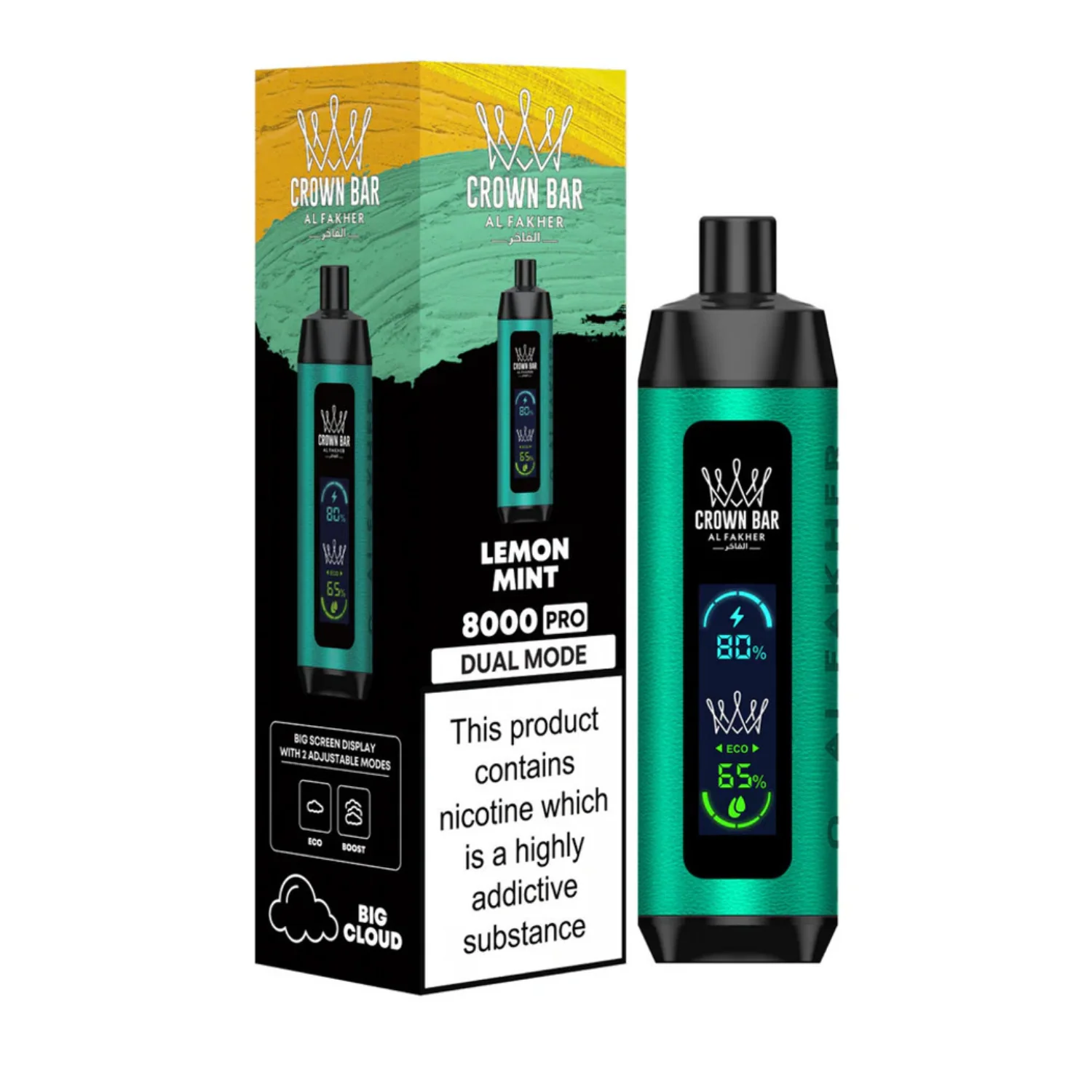 Al Fakher Crown Bar 8000 Puffs Pro DTL Disposable Vape Device - Image 6