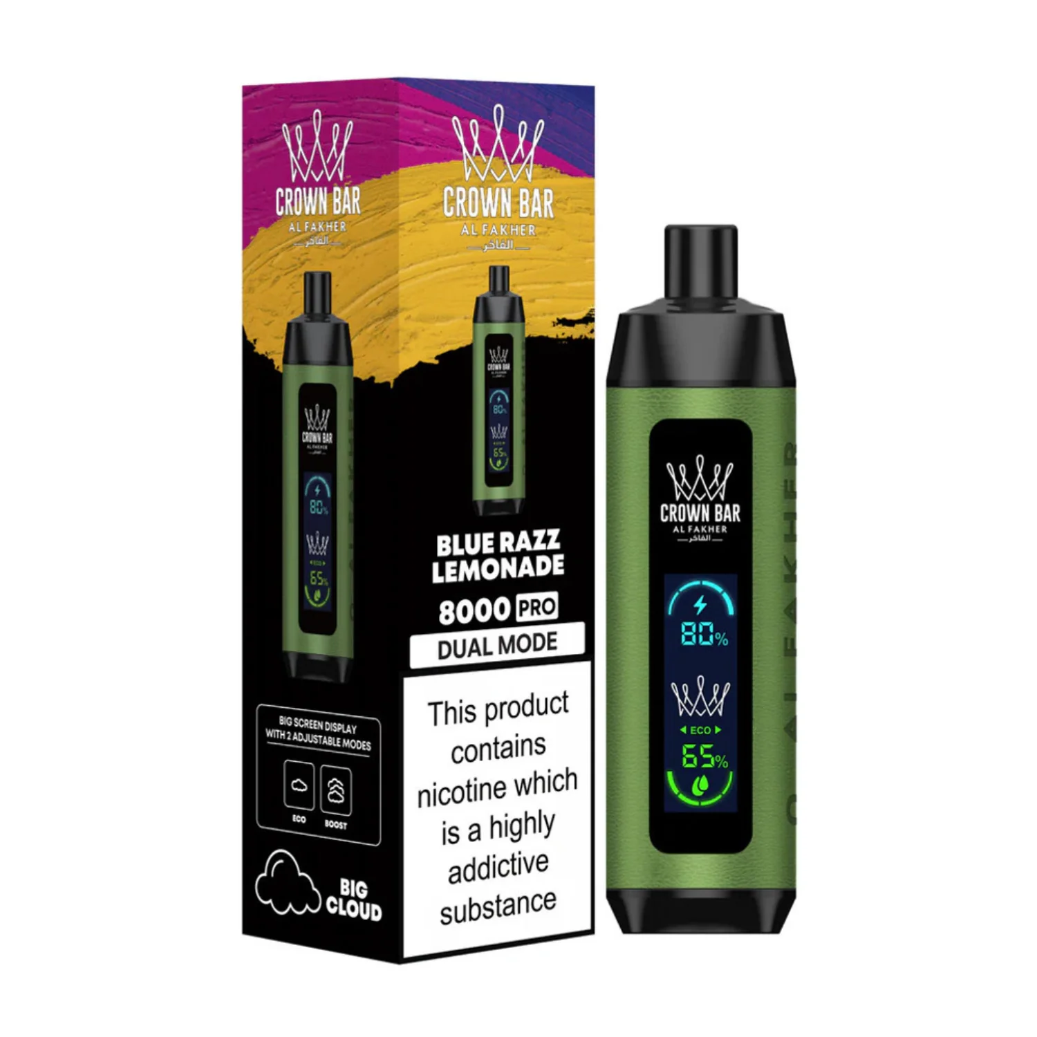 Al Fakher Crown Bar 8000 Puffs Pro DTL Disposable Vape Device - Image 7