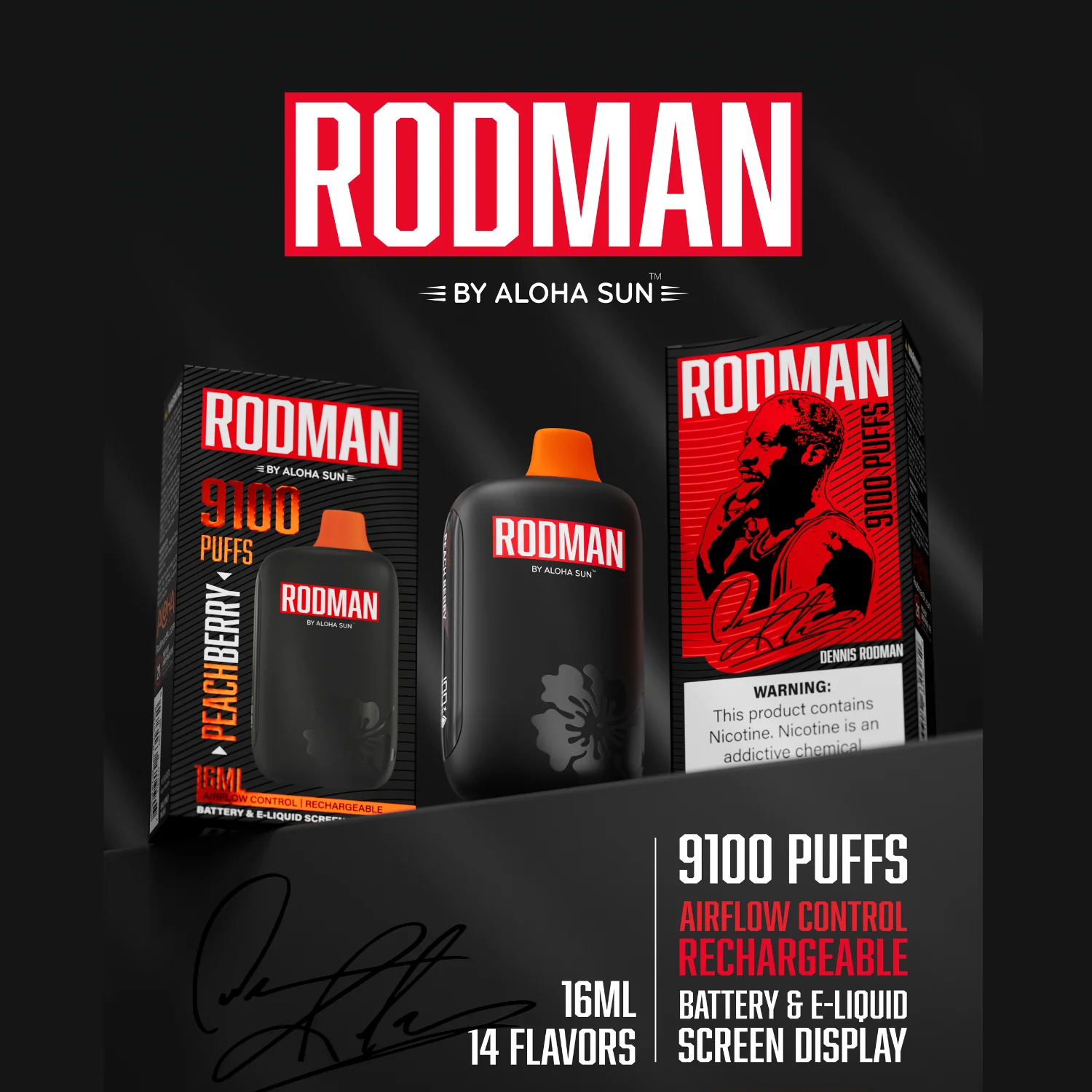 Aloha Sun Rodman 9100 Puffs Disposable Vape Device - Image 2