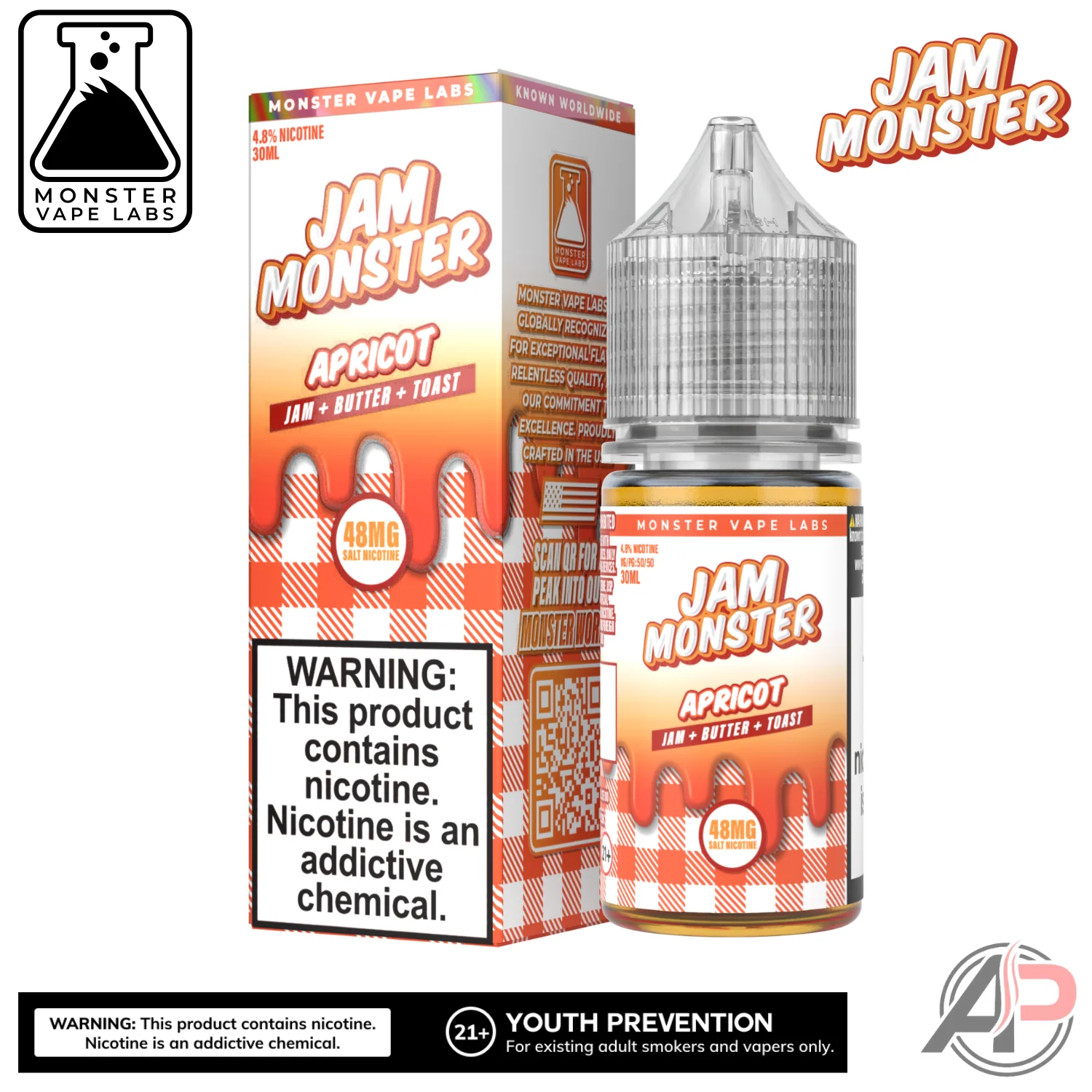 Apricot E-Liquid By Jam Monster Vape Labs 100mL - Image 2