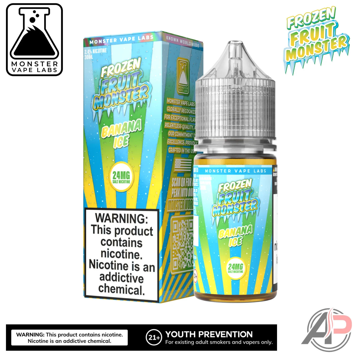 Banana Ice E-Liquid By Frozen Fruit Monster Vape Labs 100mL - Image 2
