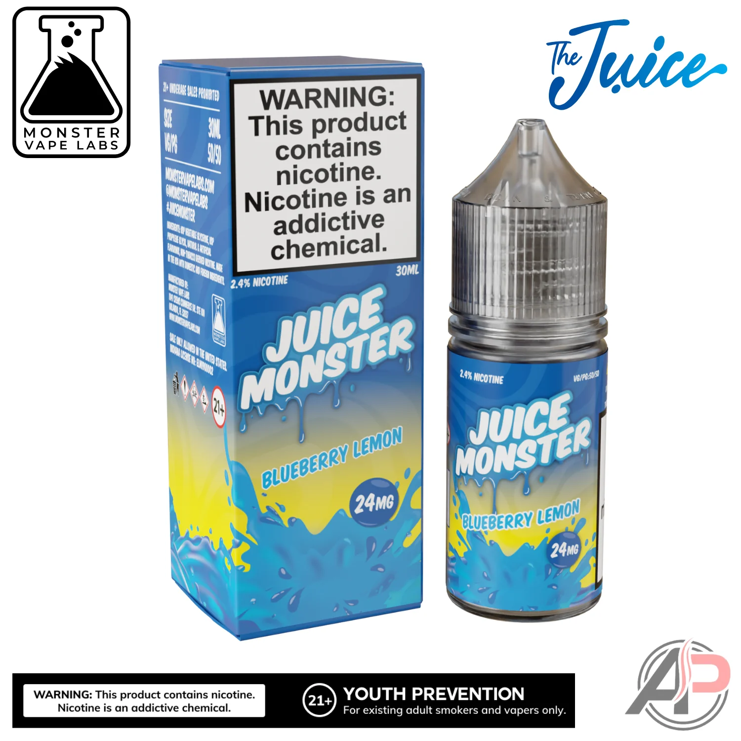 Blueberry Lemon E-Liquid By Juice Monster Vape Labs 100mL - Image 2