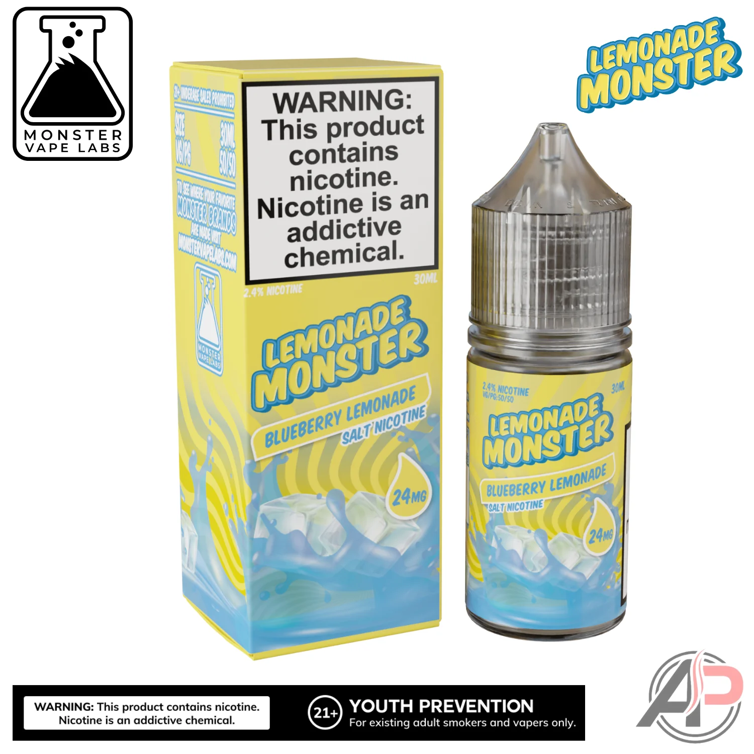 Blueberry Lemonade E-Liquid By Lemonade Monster Vape Labs 100mL - Image 2