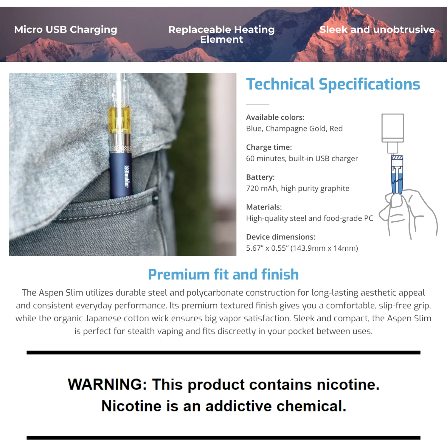 Boulder Aspen Slim Starter Kit Device - Image 2