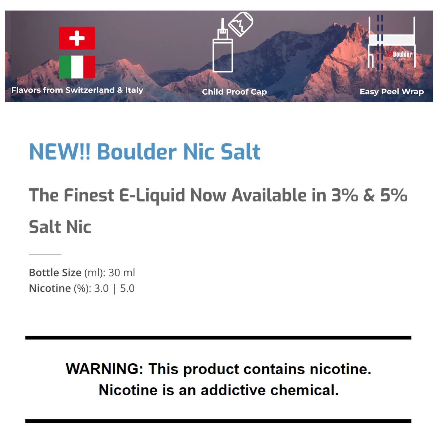 Boulder Nic Salt E-Liquid 30mL - Image 4