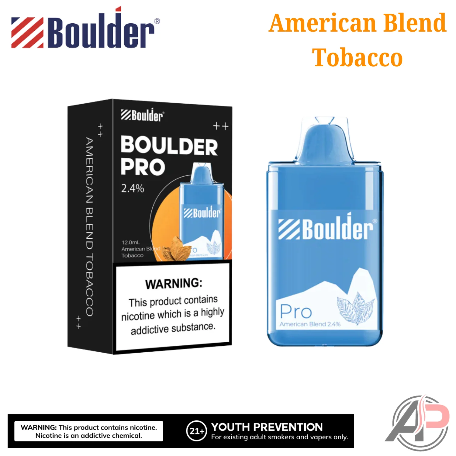 Boulder Pro American Blend Tobacco 5000 Puffs Disposable Vape Device - Image 3