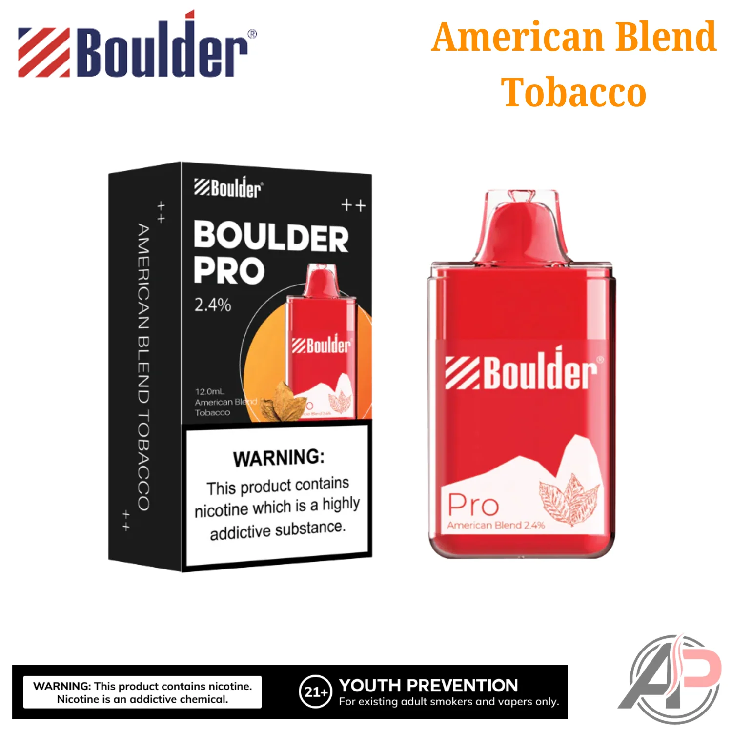 Boulder Pro American Blend Tobacco 5000 Puffs Disposable Vape Device - Image 4