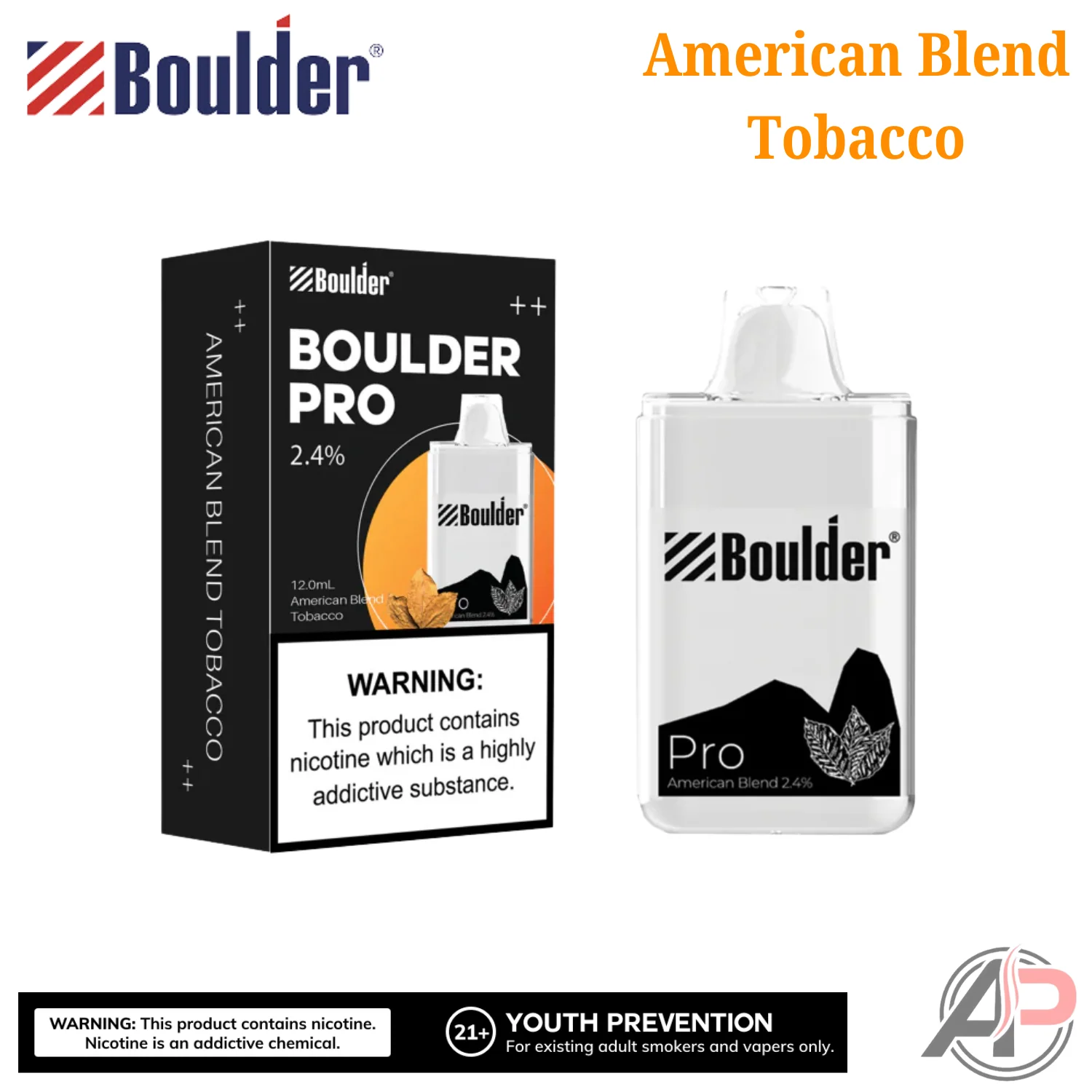 Boulder Pro American Blend Tobacco 5000 Puffs Disposable Vape Device - Image 5