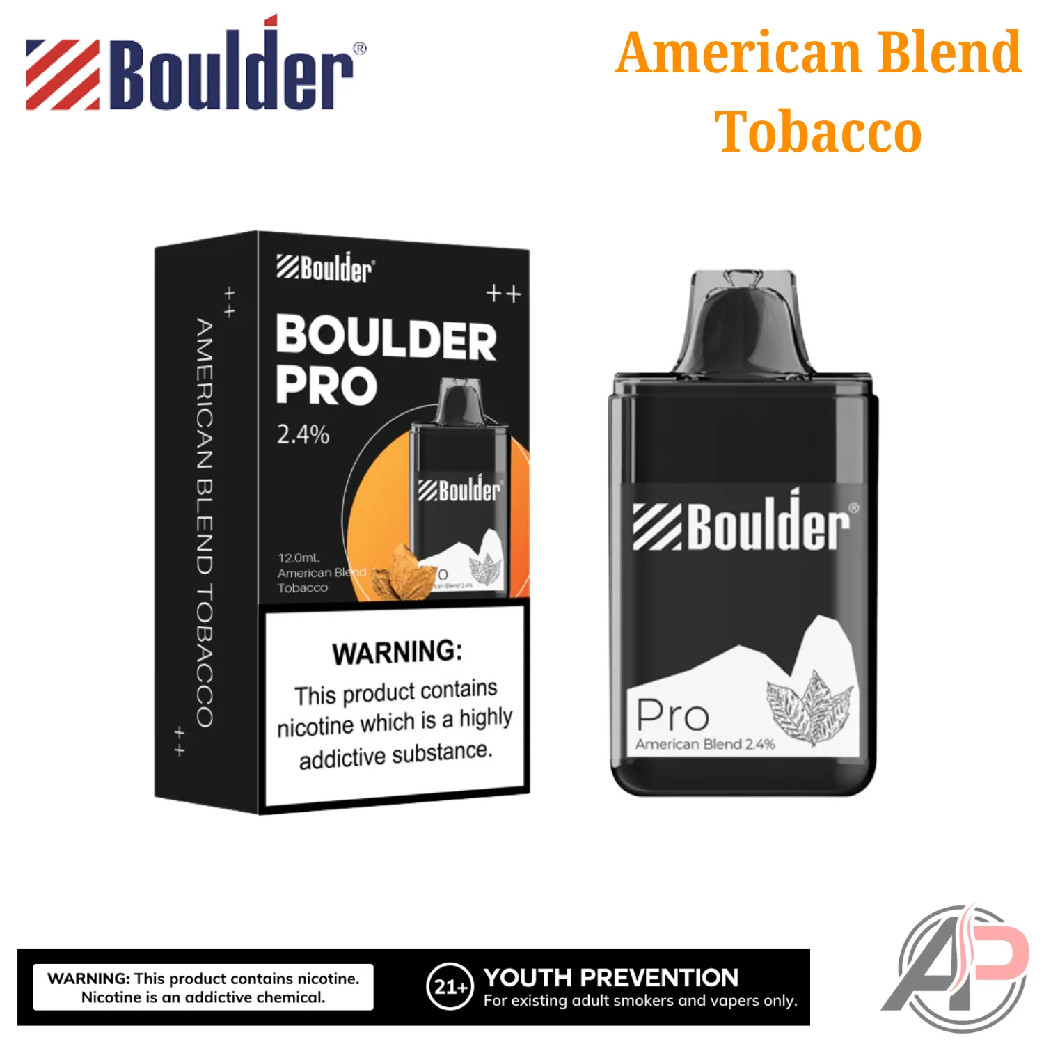 Boulder Pro American Blend Tobacco 5000 Puffs Disposable Vape Device - Image 6