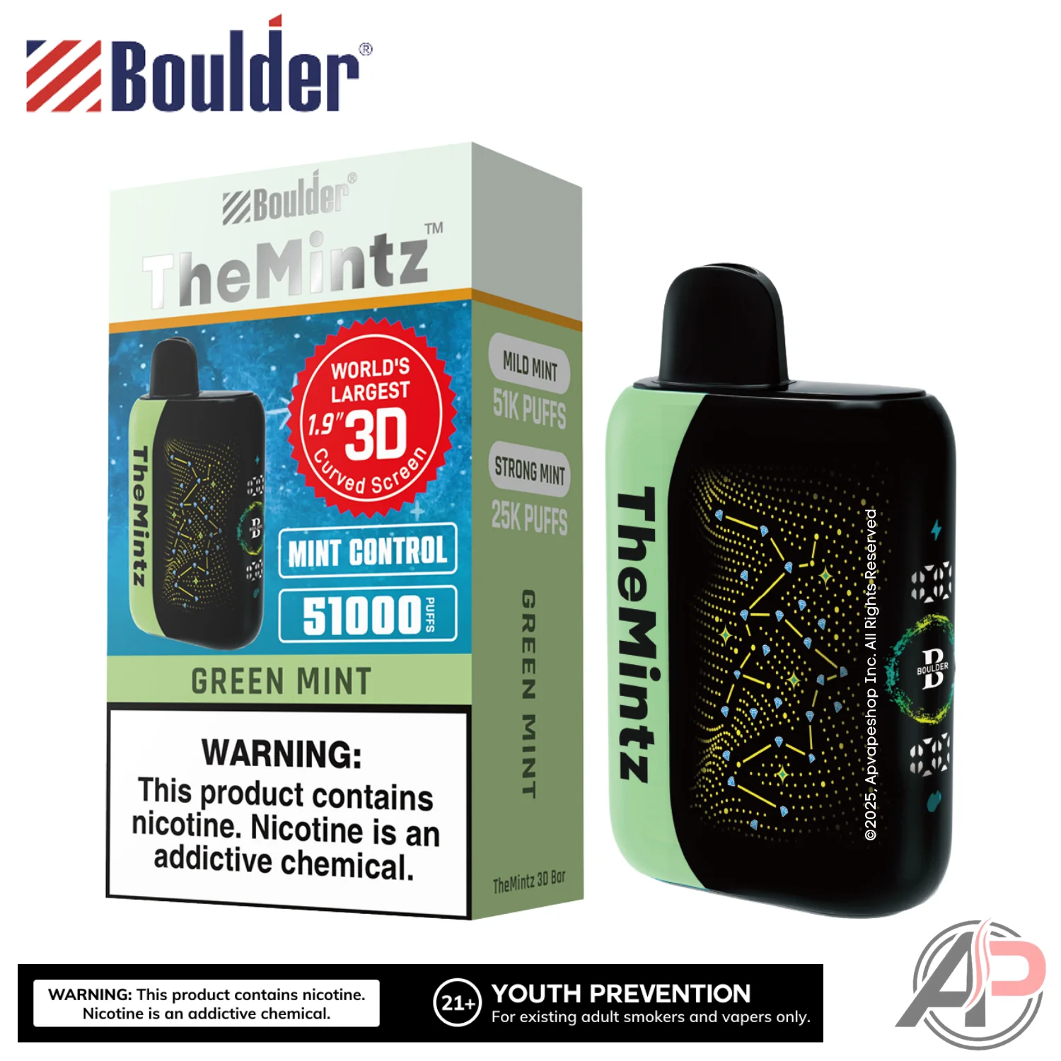 Boulder The Mintz 3D Bar 51000 Puffs Disposable Vape Device - Image 11