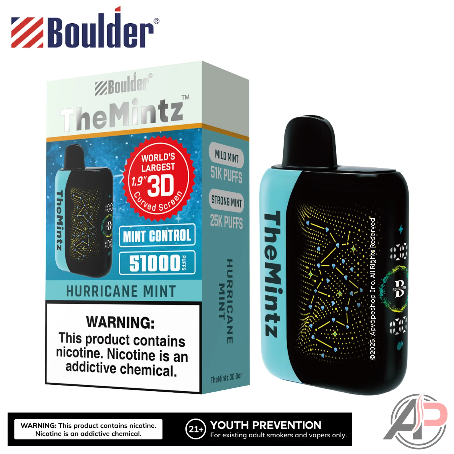 Boulder The Mintz 3D Bar 51000 Puffs Disposable Vape Device - Image 12