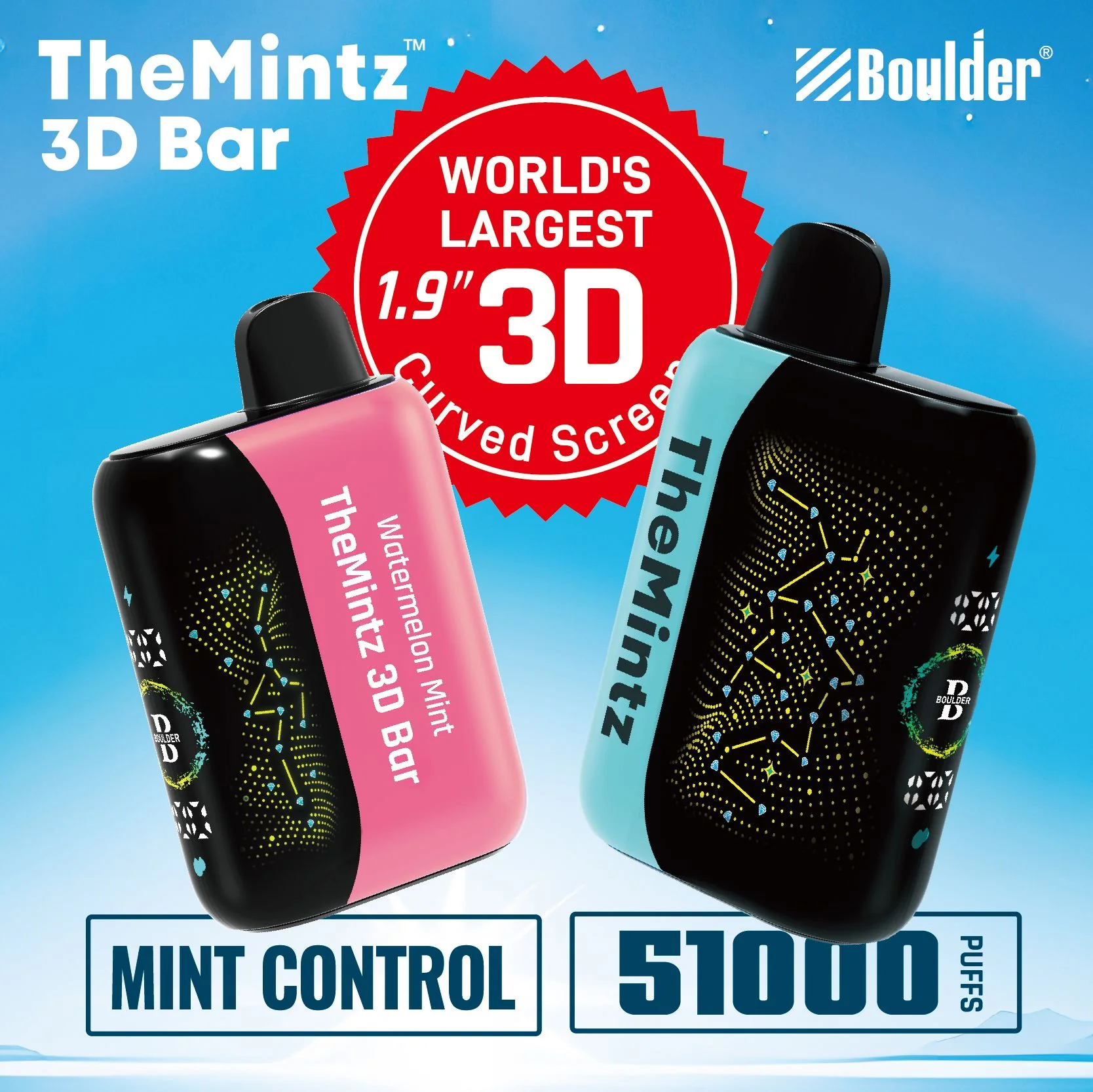 Boulder The Mintz 3D Bar 51000 Puffs Disposable Vape Device - Image 2