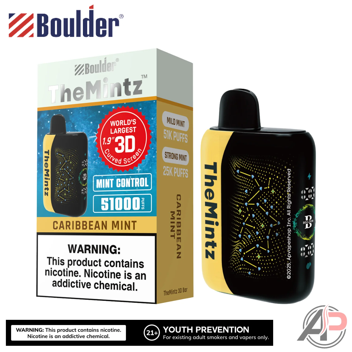 Boulder The Mintz 3D Bar 51000 Puffs Disposable Vape Device - Image 5