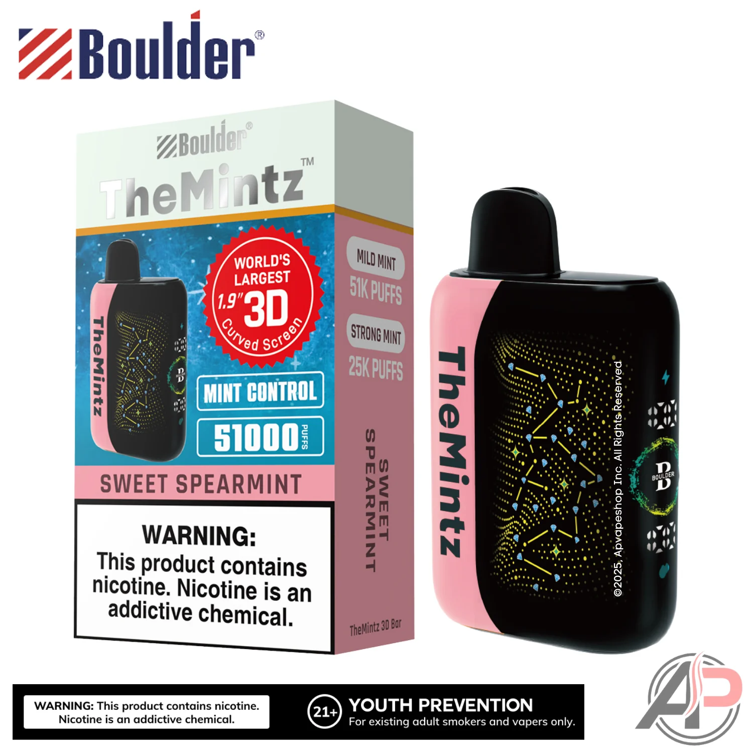 Boulder The Mintz 3D Bar 51000 Puffs Disposable Vape Device - Image 8