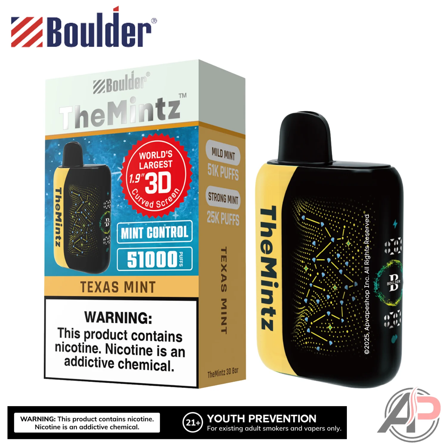 Boulder The Mintz 3D Bar 51000 Puffs Disposable Vape Device - Image 9