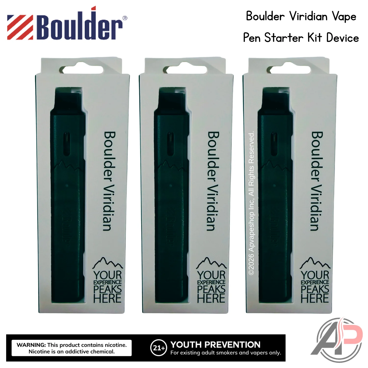 Boulder Viridian Vape Pen Starter Kit Device - Image 3