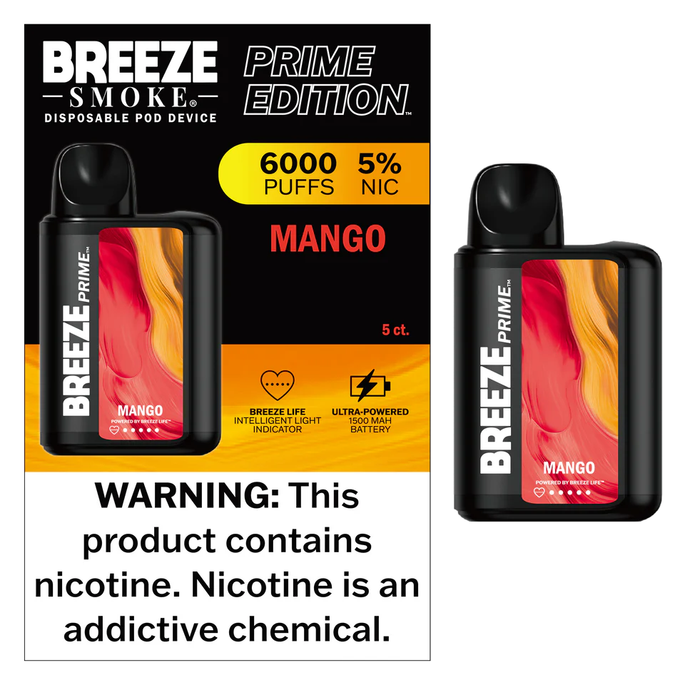Breeze Smoke Prime Edition 6000 Puff Disposable Vape Device - Image 10