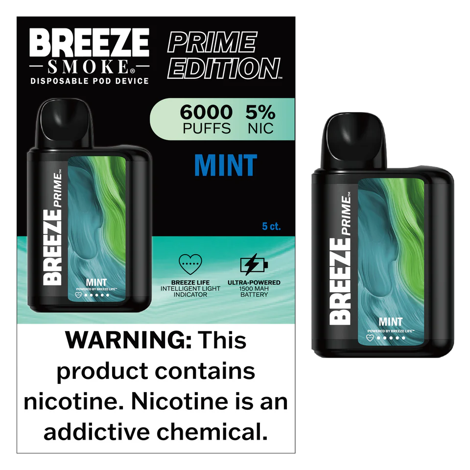 Breeze Smoke Prime Edition 6000 Puff Disposable Vape Device - Image 6