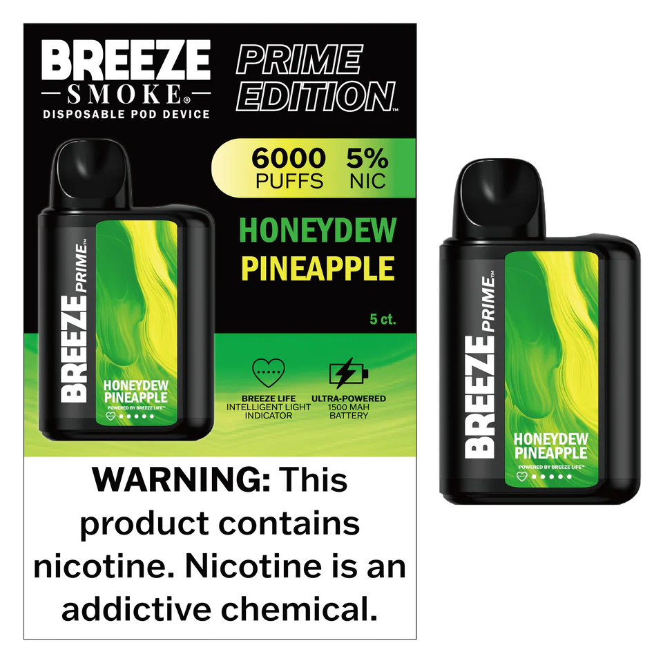 Breeze Smoke Prime Edition 6000 Puff Disposable Vape Device - Image 7