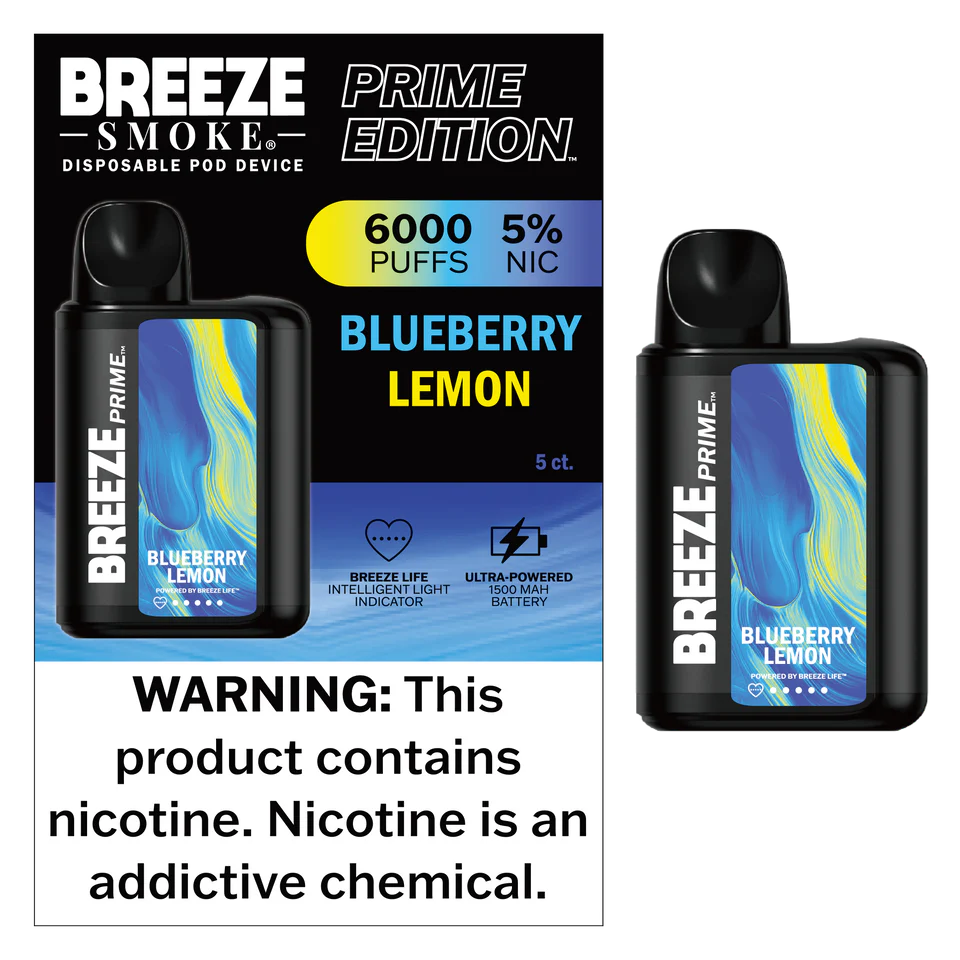 Breeze Smoke Prime Edition 6000 Puff Disposable Vape Device - Image 8