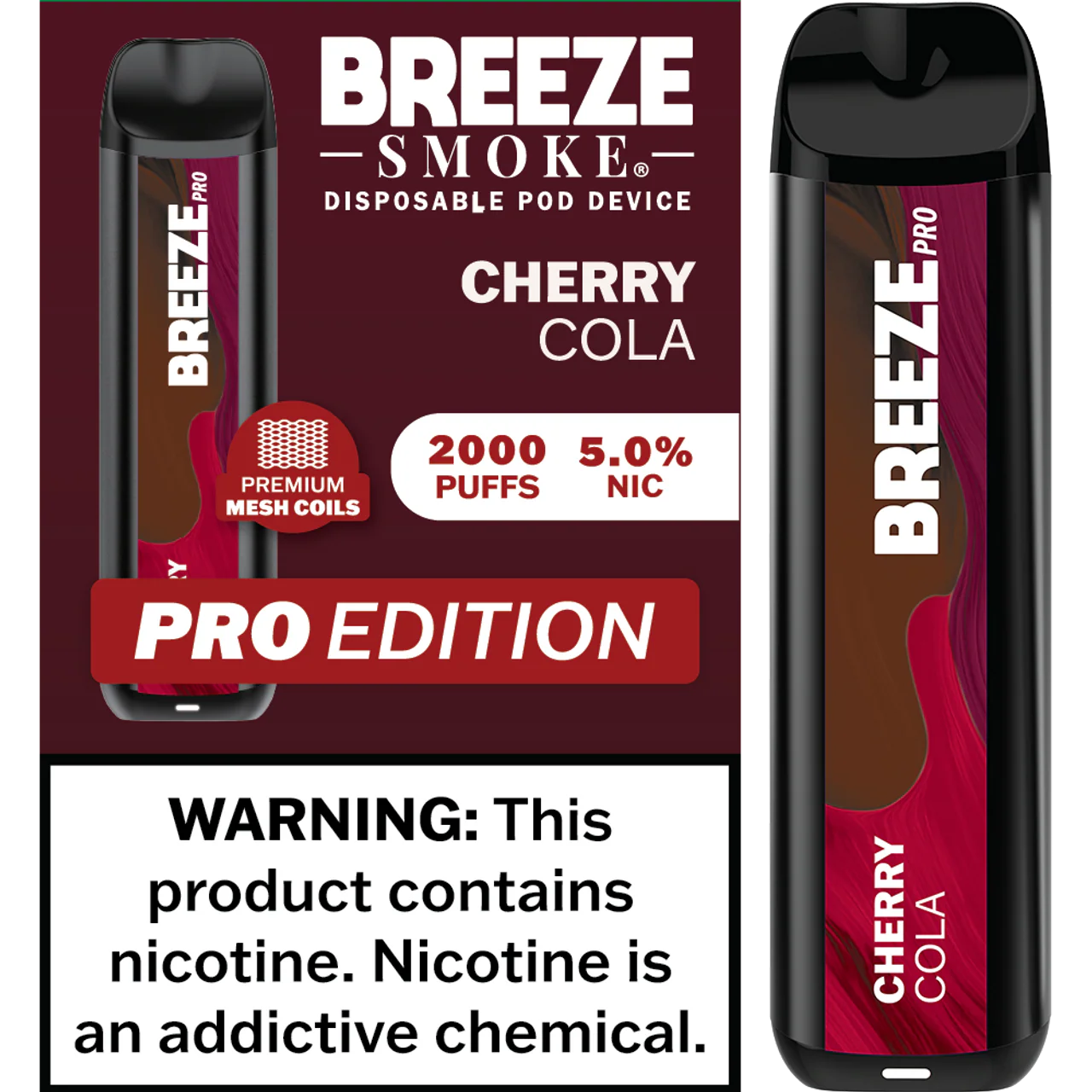 Breeze Smoke Pro Edition 2000 Puffs Disposable Vape Device - Image 8